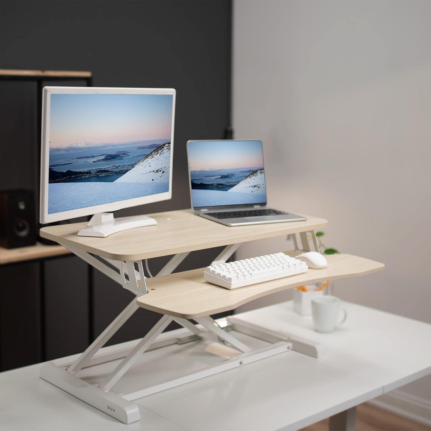 VIVO Height Adjustable Standing Desk Converter (DESK-V000K Series)