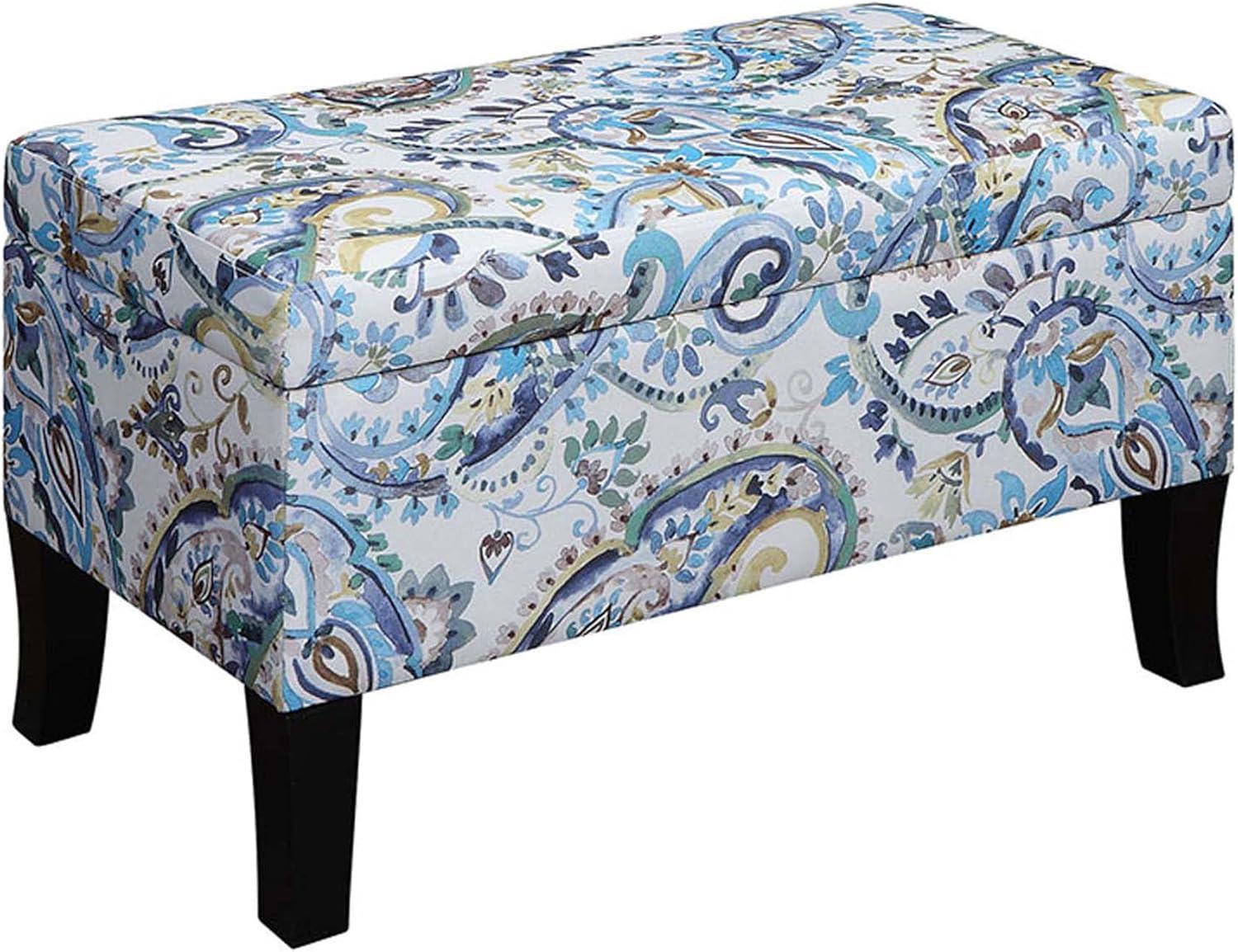 Convenience Concepts Designs4Comfort Winslow Storage Ottoman, Paisley Fabric