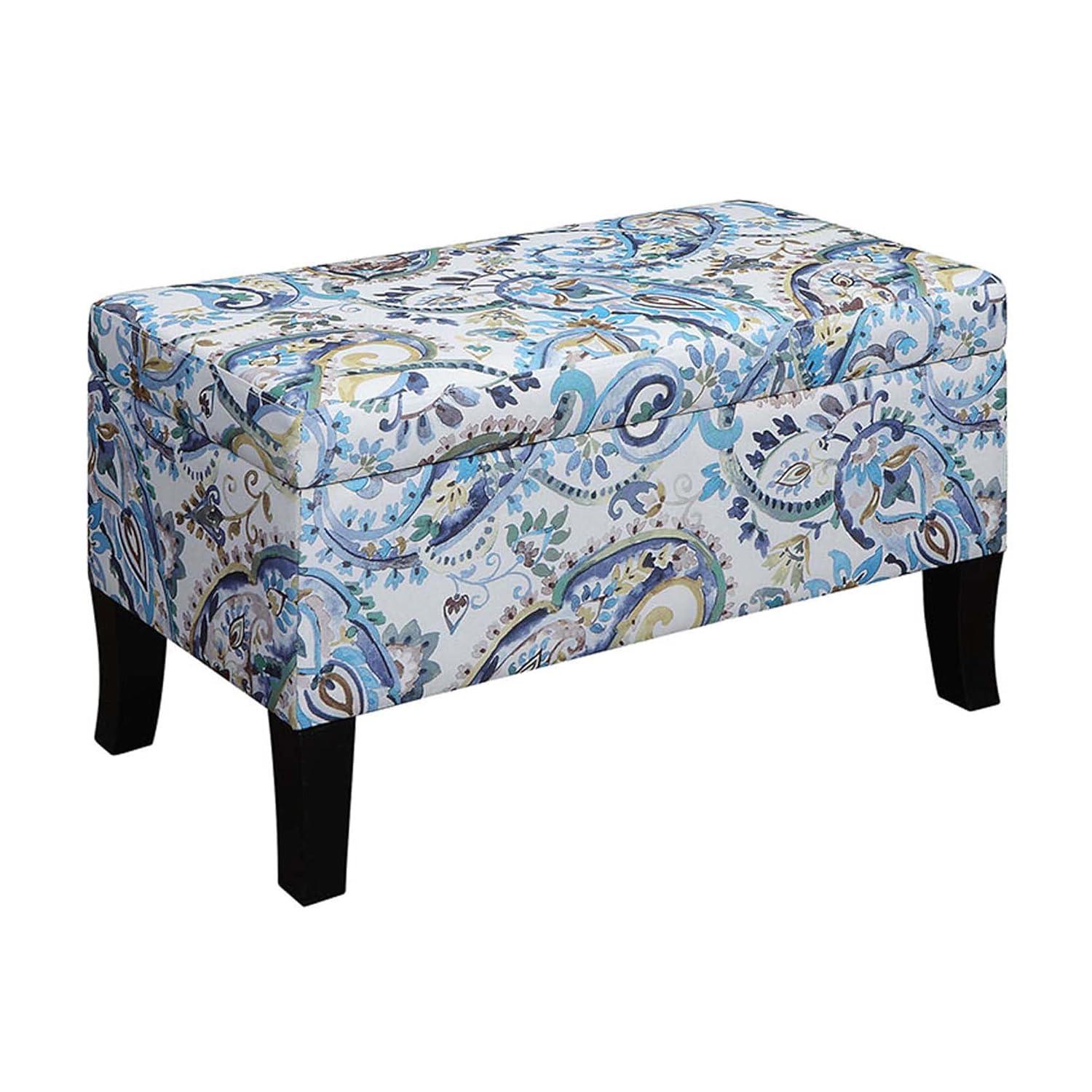 Convenience Concepts Designs4Comfort Winslow Storage Ottoman, Paisley Fabric