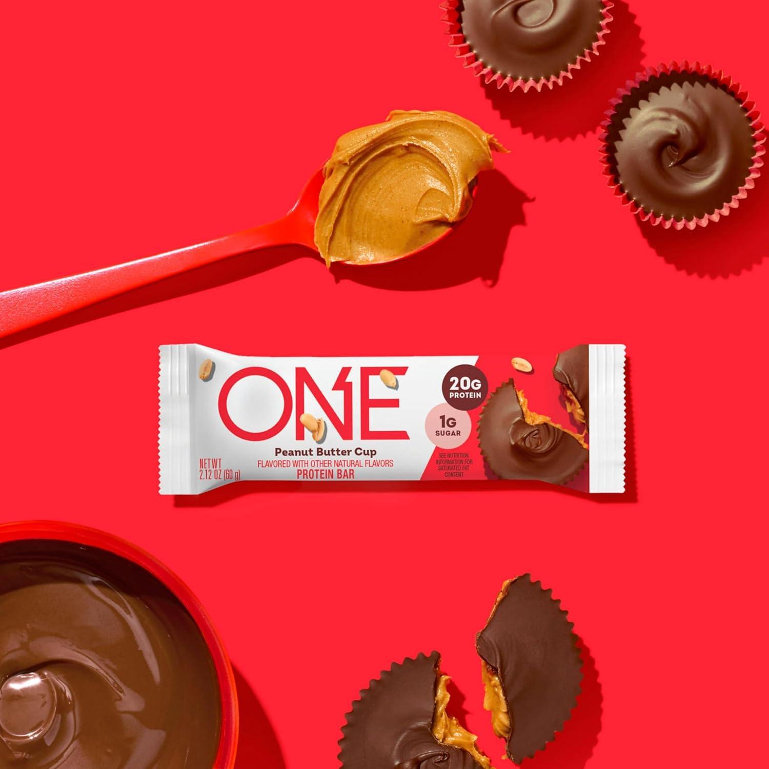 One Protein Supplement Bar, Peanut Butter Cup, 20g Protein, 12 Count