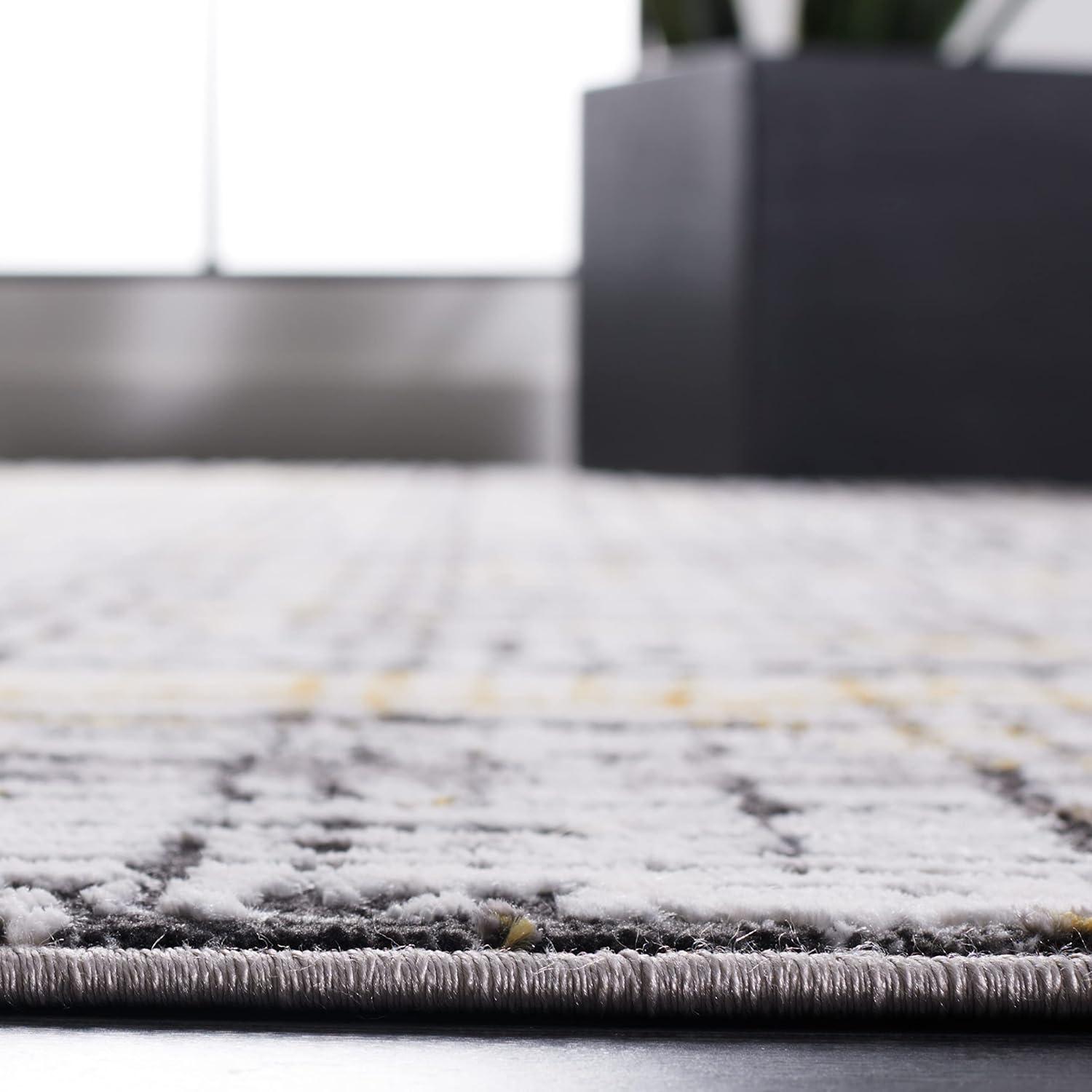Amelia ALA248 Power Loomed Area Rug - Charcoal/Gold - 8'9"x11'9" - Safavieh.