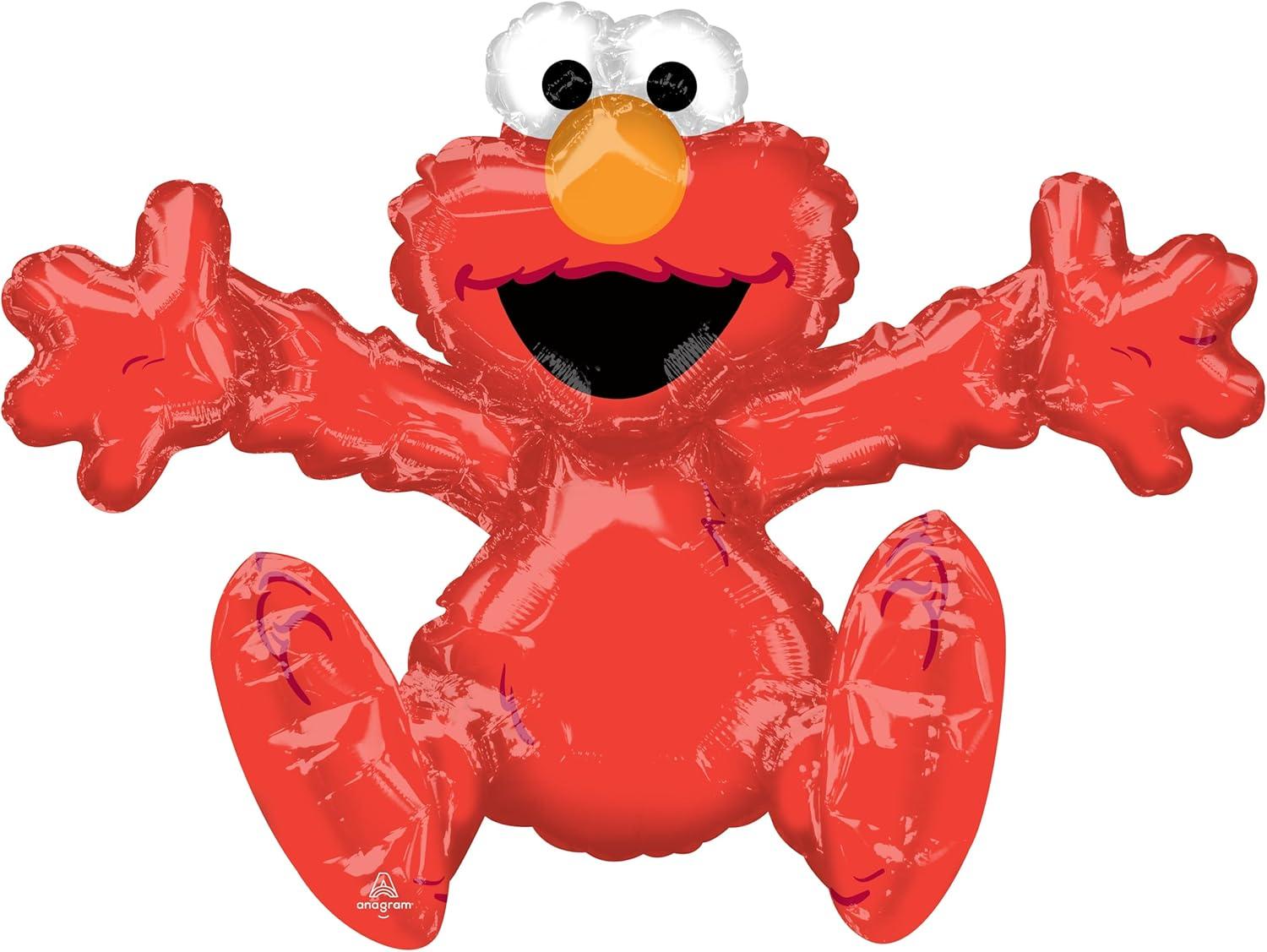 XL 26" Sitting Elmo Air Filled Mylar Balloon Sesame Street Party Decoration