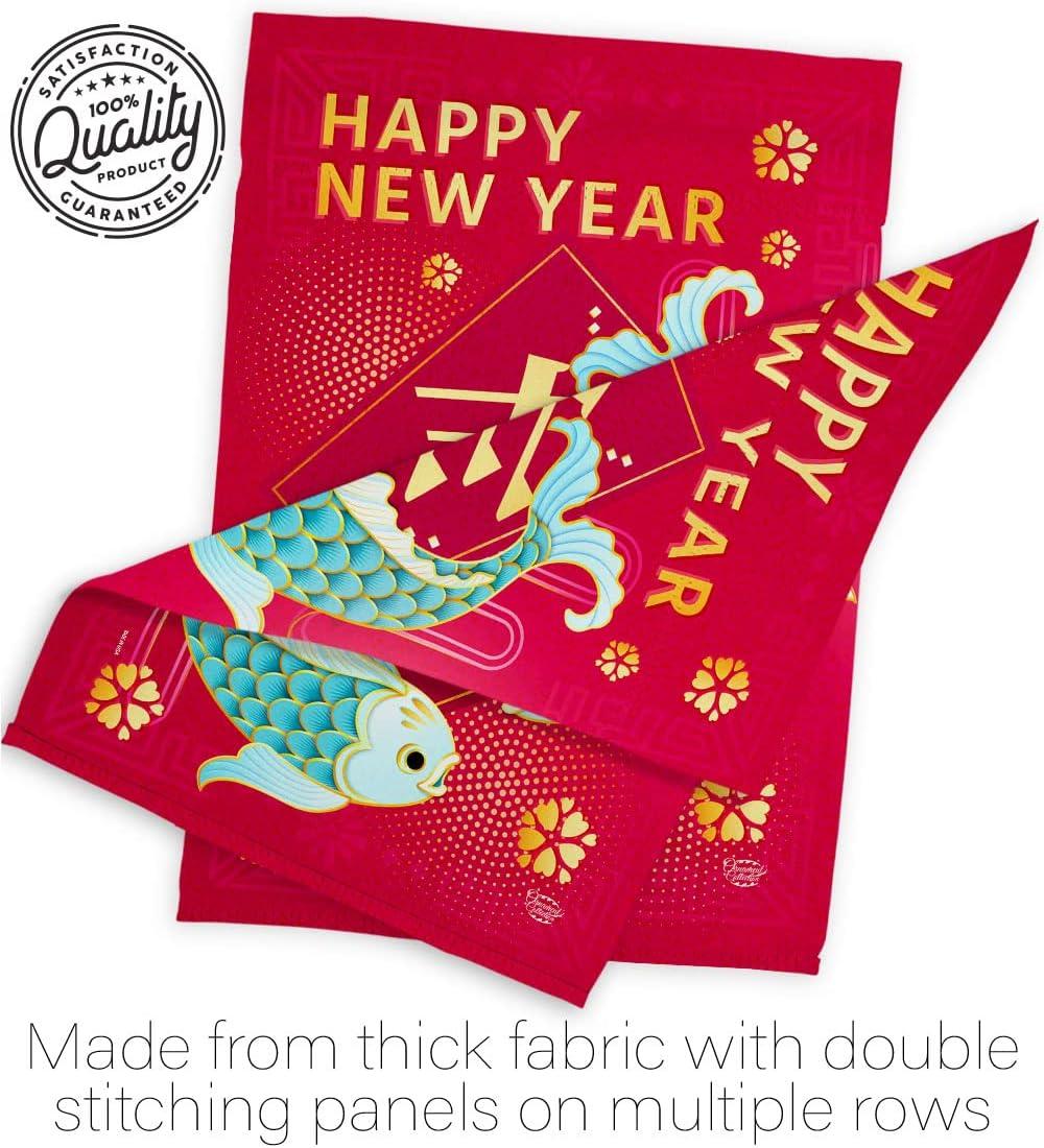 Spring Chinese New Year Garden Flag Home Decor Banner Wall Art Patio Lawn Front Porch Room Small Outdoor Tapestry Yard Sign Lunar New Year Gifts Chinese Decorations Made in USA