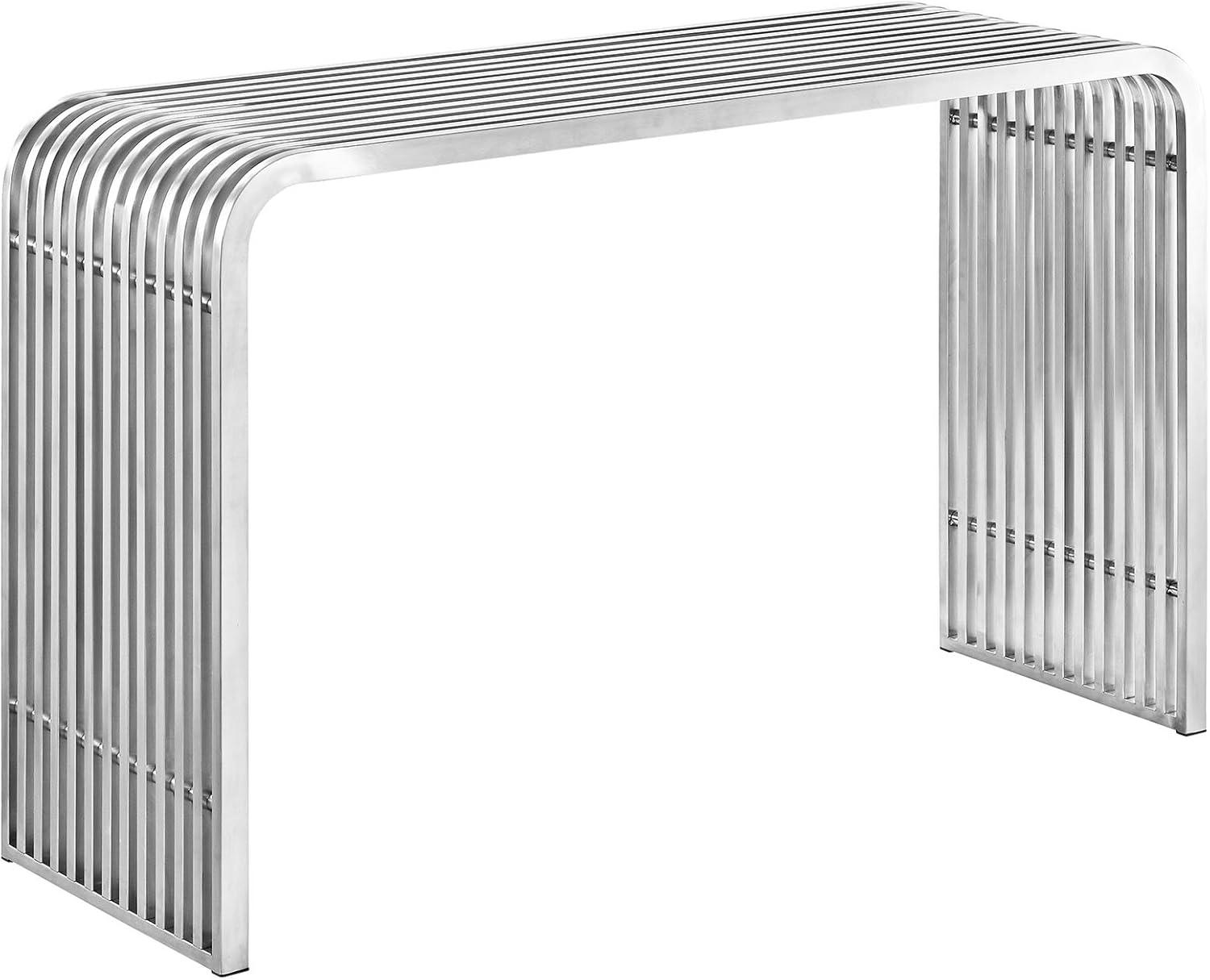 Modway Pipe Stainless Steel Console Table