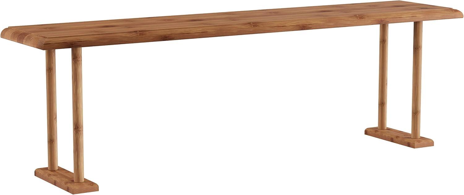 Lavish Home Bamboo Sink Shelf - Countertop Organizer Kitchen, Bathroom, Bedroom, Office - Space-Saving Storage for Soap, Sponges, and Cleaners