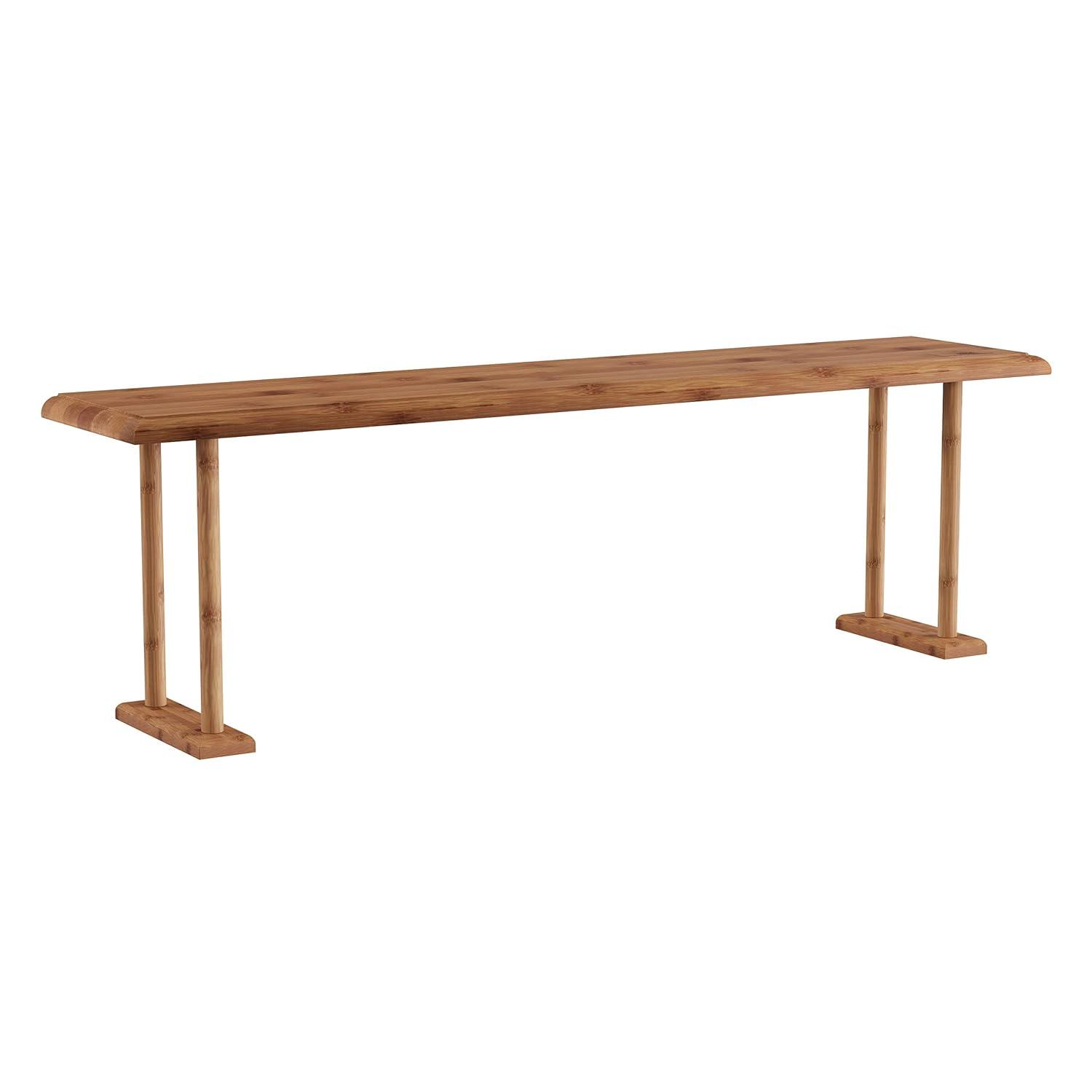 Lavish Home Bamboo Sink Shelf - Countertop Organizer Kitchen, Bathroom, Bedroom, Office - Space-Saving Storage for Soap, Sponges, and Cleaners