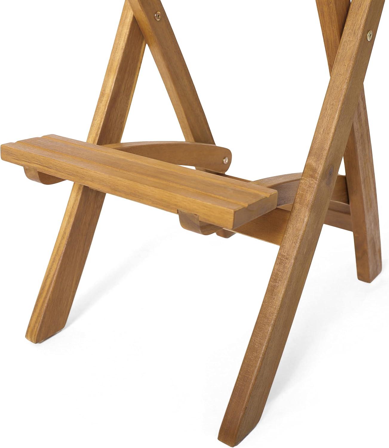 Christopher Knight Home Tundra Outdoor Foldable Wood Barstool Set, 2-Pcs Set, Natural