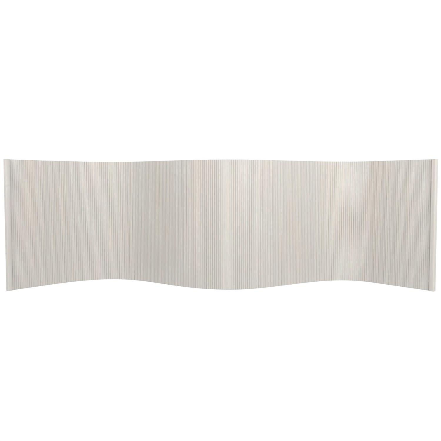 2 ft. Short Bamboo Wave Screen - White