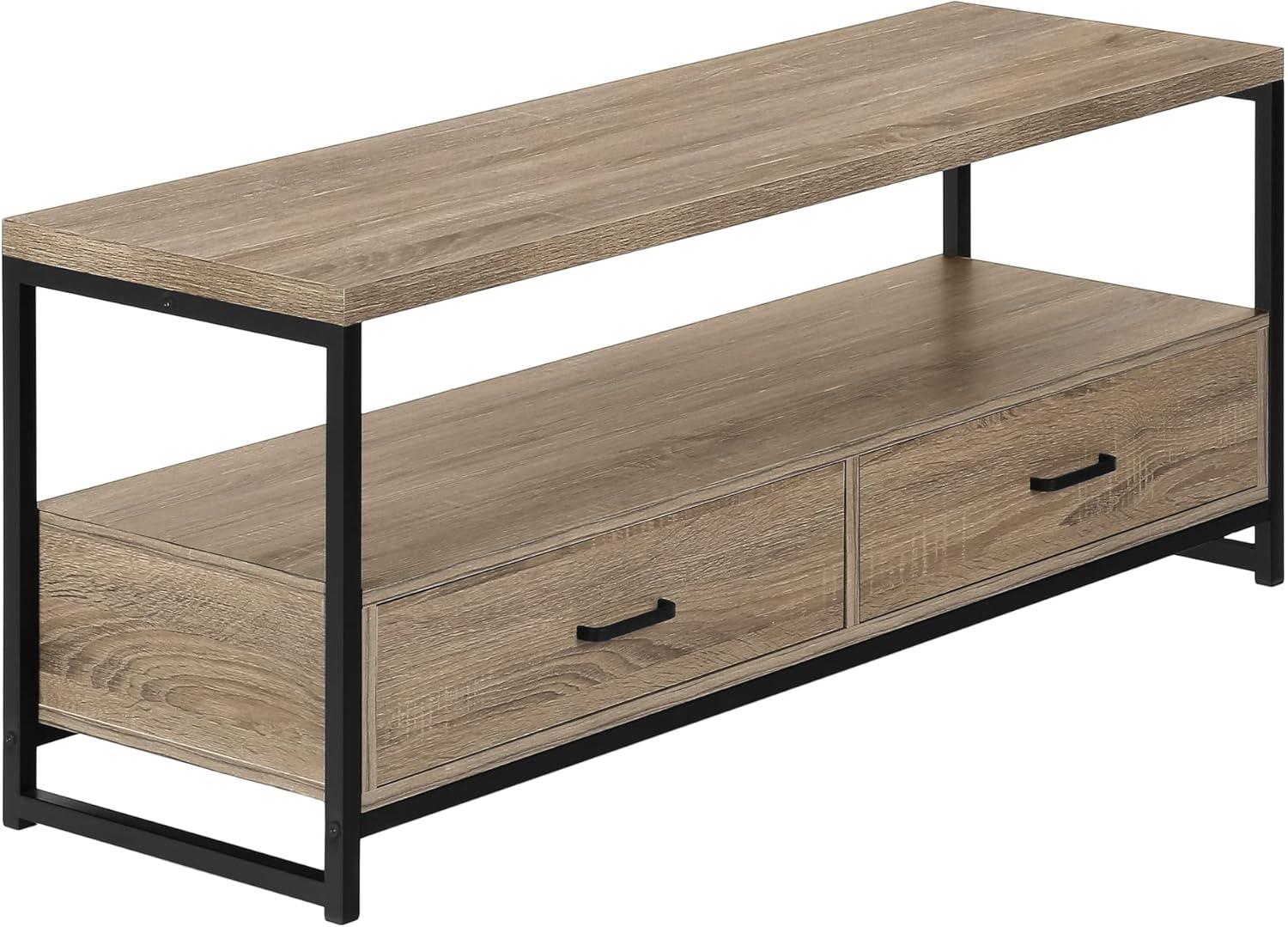 Ophelia & Co. Tv Stand, 48 Inch, Console, Media Entertainment Center, Storage Drawers, Living Room, Bedroom, Laminate, Metal, Contemporary, Modern