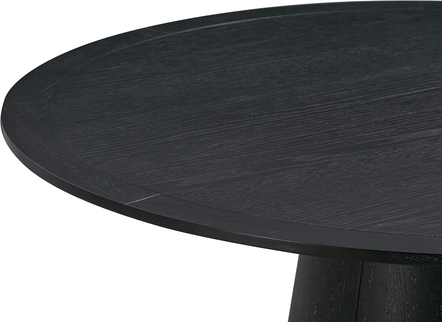 Sahara Black Oak Round Dining Table