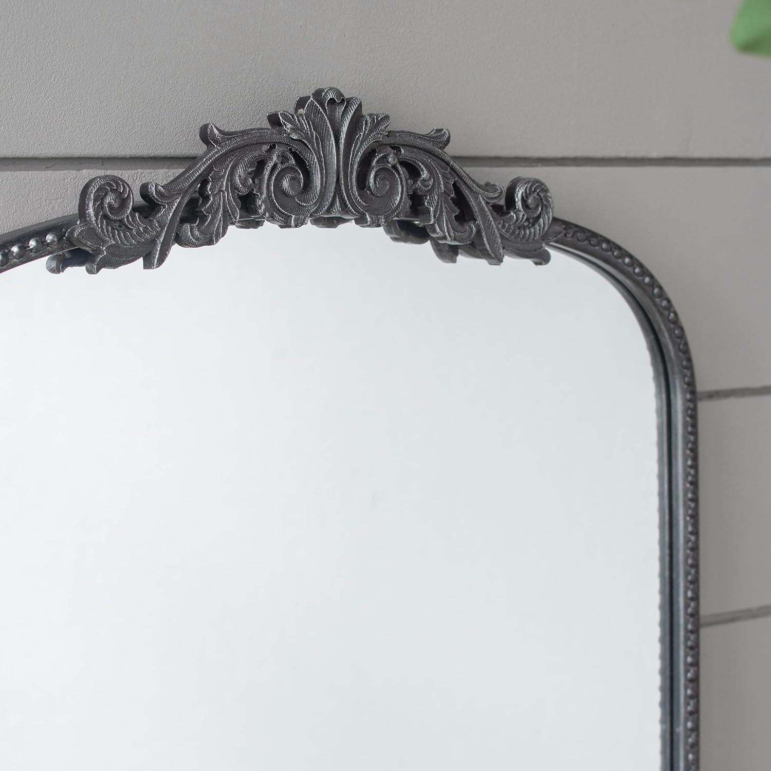 A&B Home  Baroque Inspired Wall Mirror - 24" x 42" Black