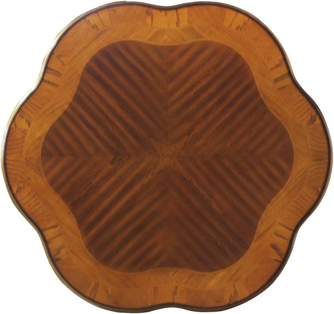 Acme Furniture 48" Picardy Accent Table Honey Oak: Elegant Scrollwork, No Assembly, Spot Clean, Wood Frame