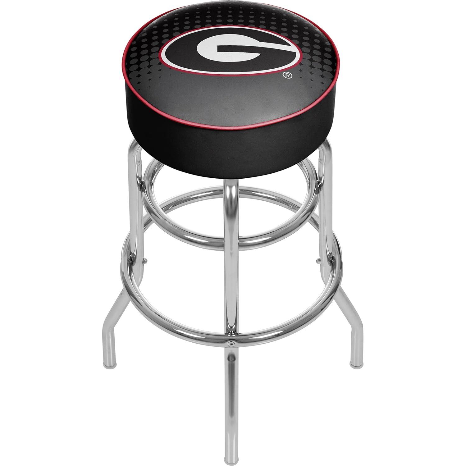 Trademark Global NCAA Swivel Upholstered Counter Stool with Metal Frame