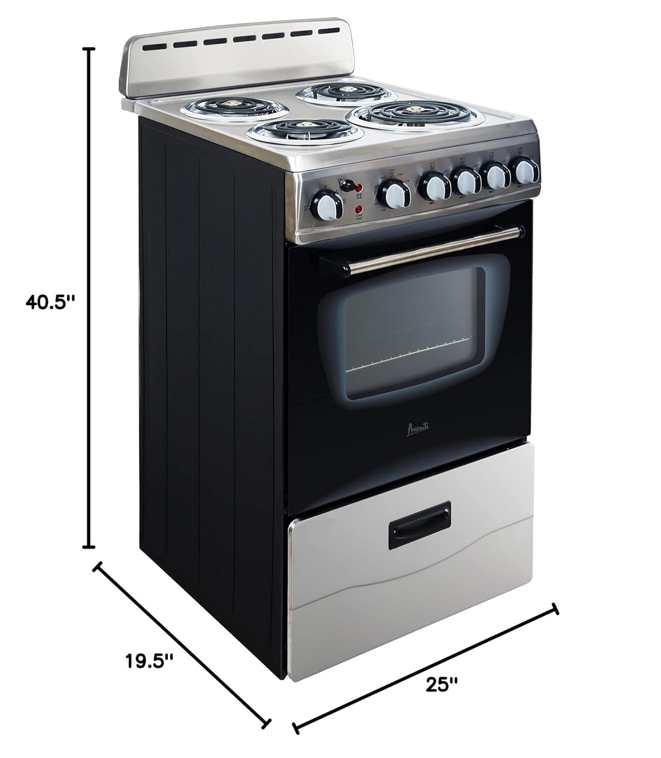 Avanti 20" Electric Range Oven with Framed Glass Door, in Stainless Steel (ERU200P3S)