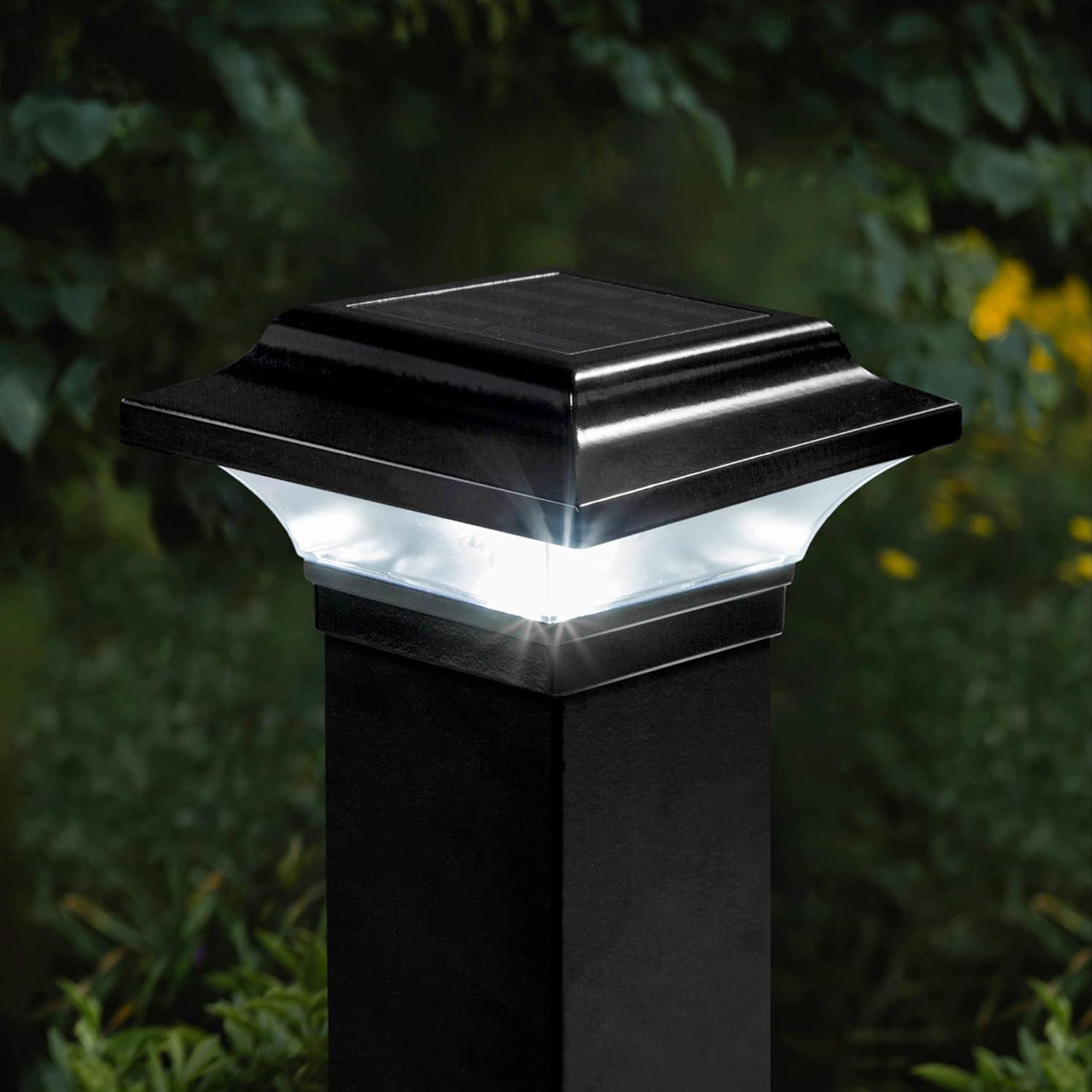 Classy Caps Slo82 Imperial 4-3/4" Wide Led Solar Post Cap Light That Fits Various Small