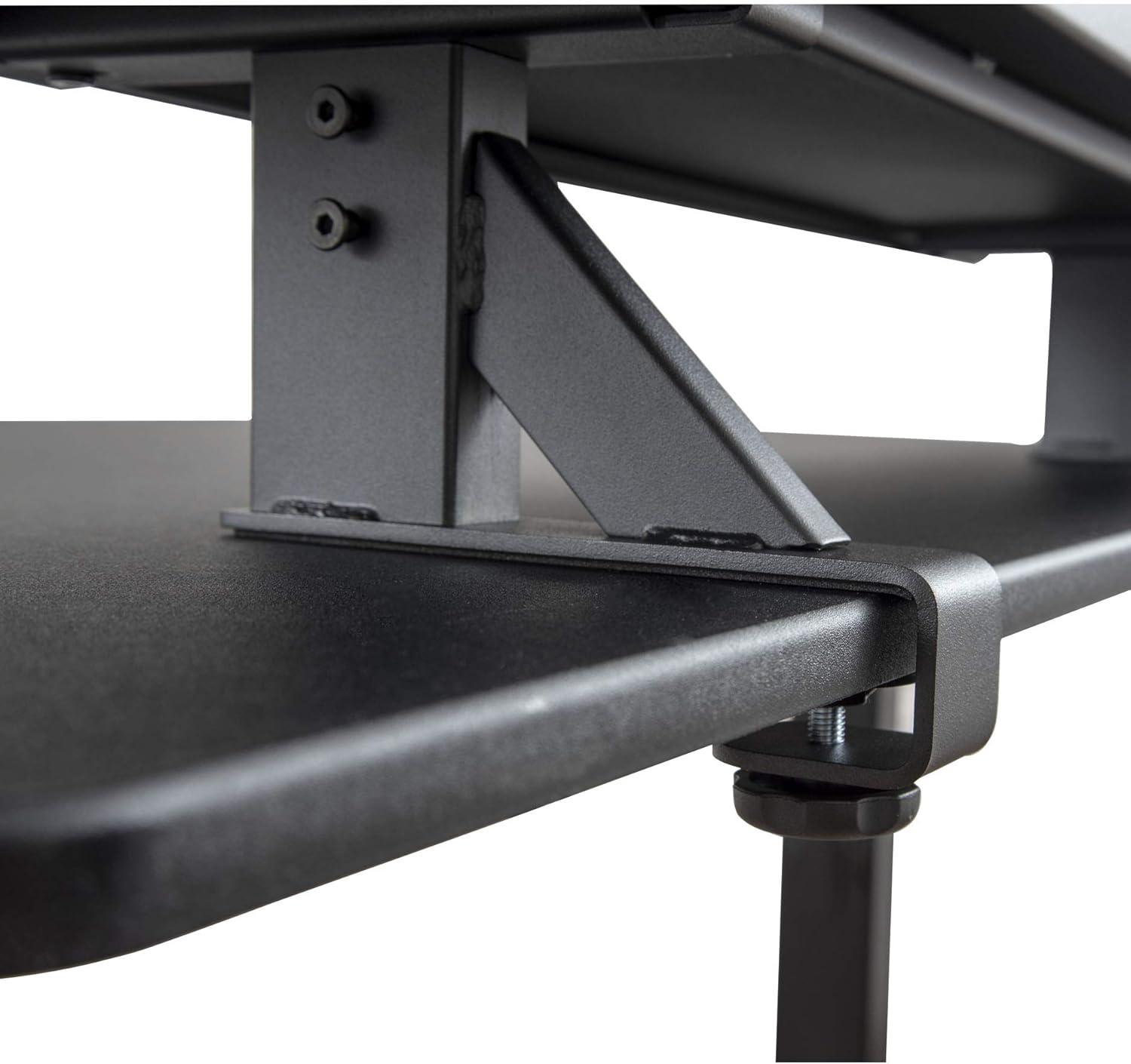 Stand Up Desk Store Clamp-On Adjustable Height Desk Shelf Monitor Stand (60" Wide)