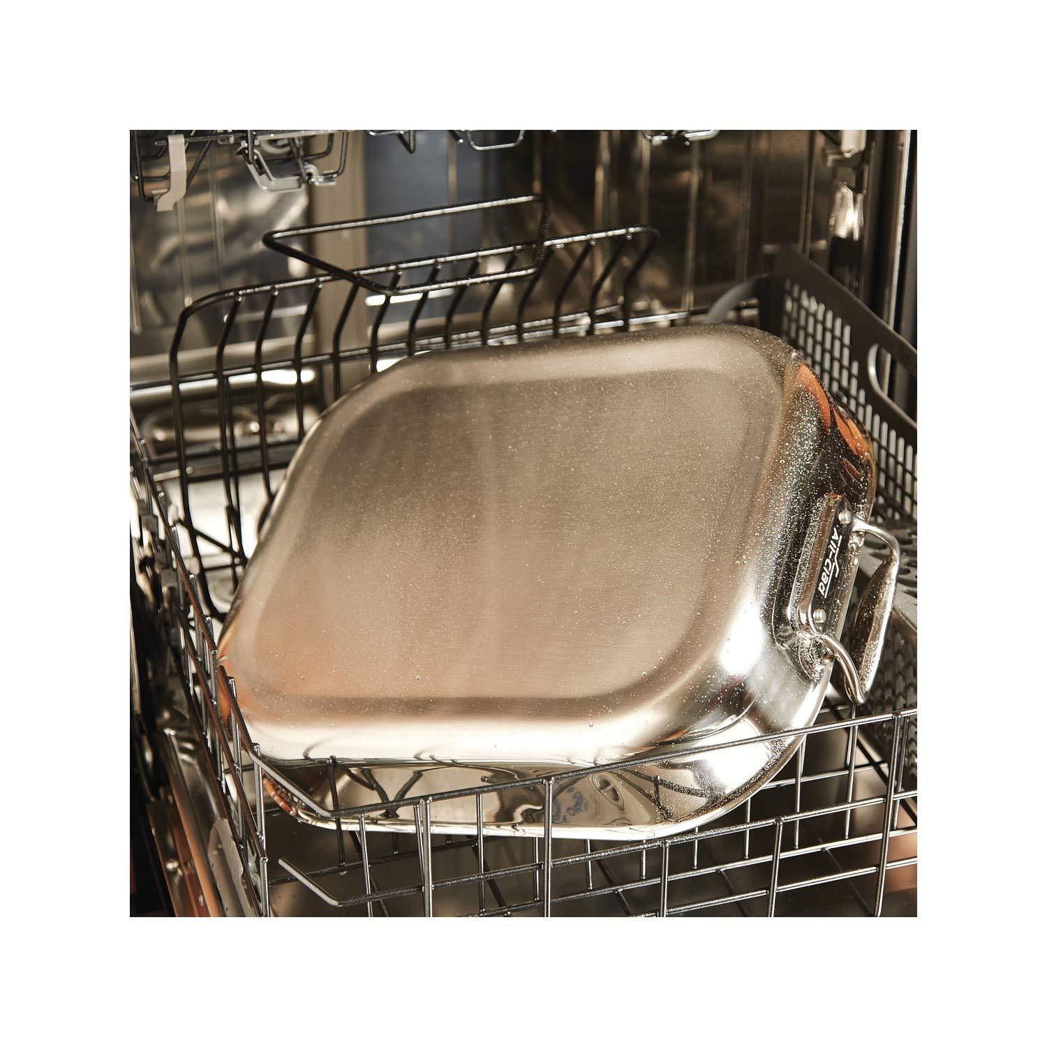 Large Stainless Steel Nonstick Roasting Pan with Rack and Handles