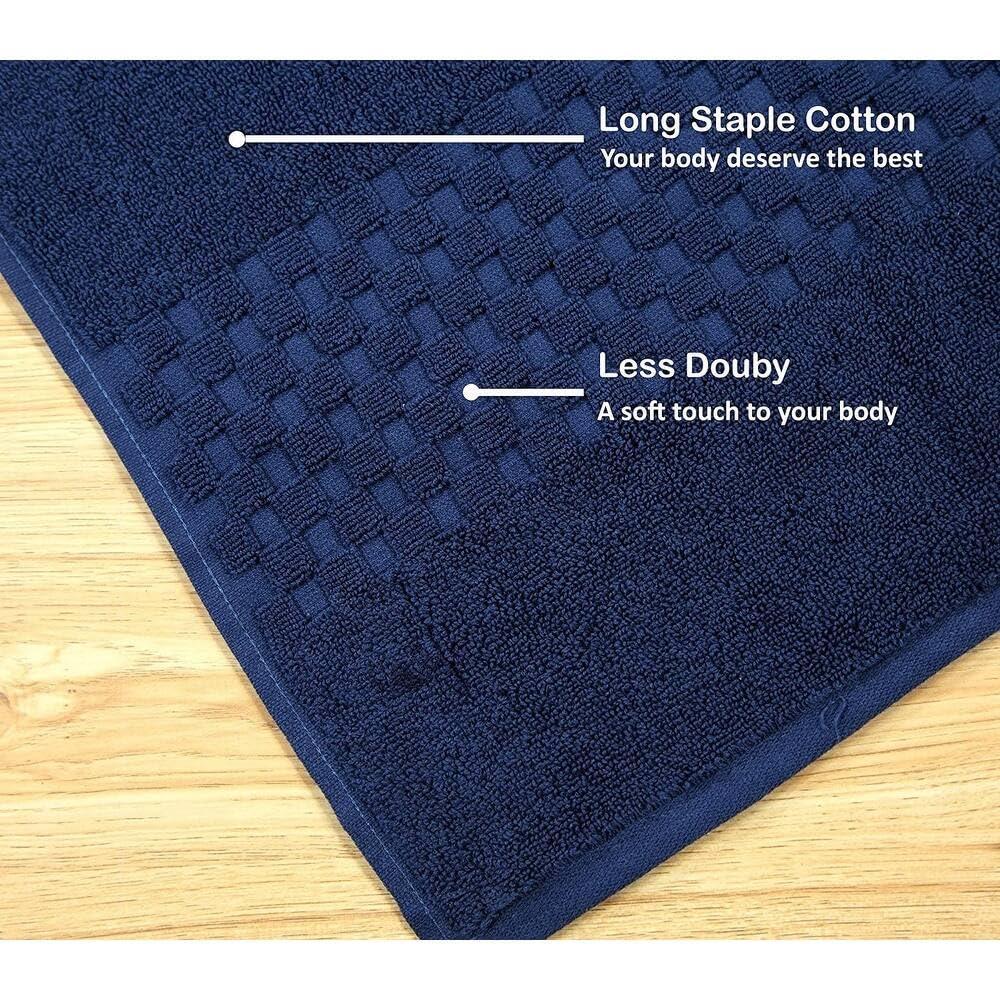 Feather & Stitch NY Luxury Ringspun 625 GSM luxury 6-piece, 100% cotton- super-soft, highly absorbent & quick-dry bath towel set (2 PC - bath, hand & washcloth)  (Set of 6)