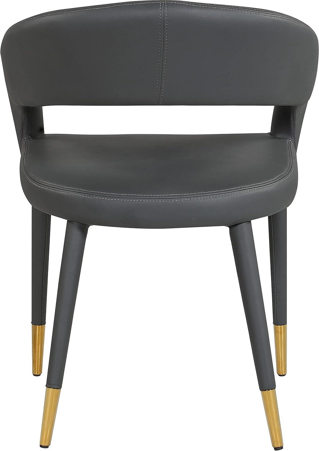 Meridian Furniture Destiny Grey Vegan Leather Dining Chair