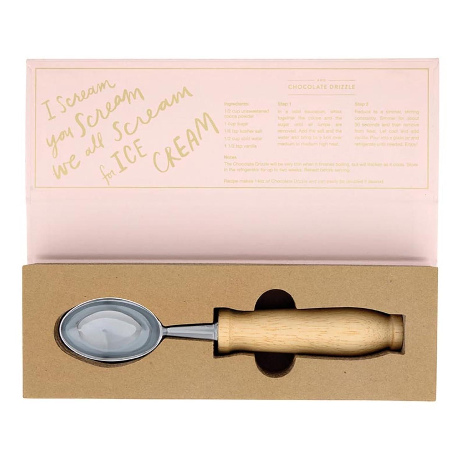 Santa Barbara Design Studio Stainless Steel Ice Cream Scoop Cardboard Book Gift Box, 1-Piece, We All Scream