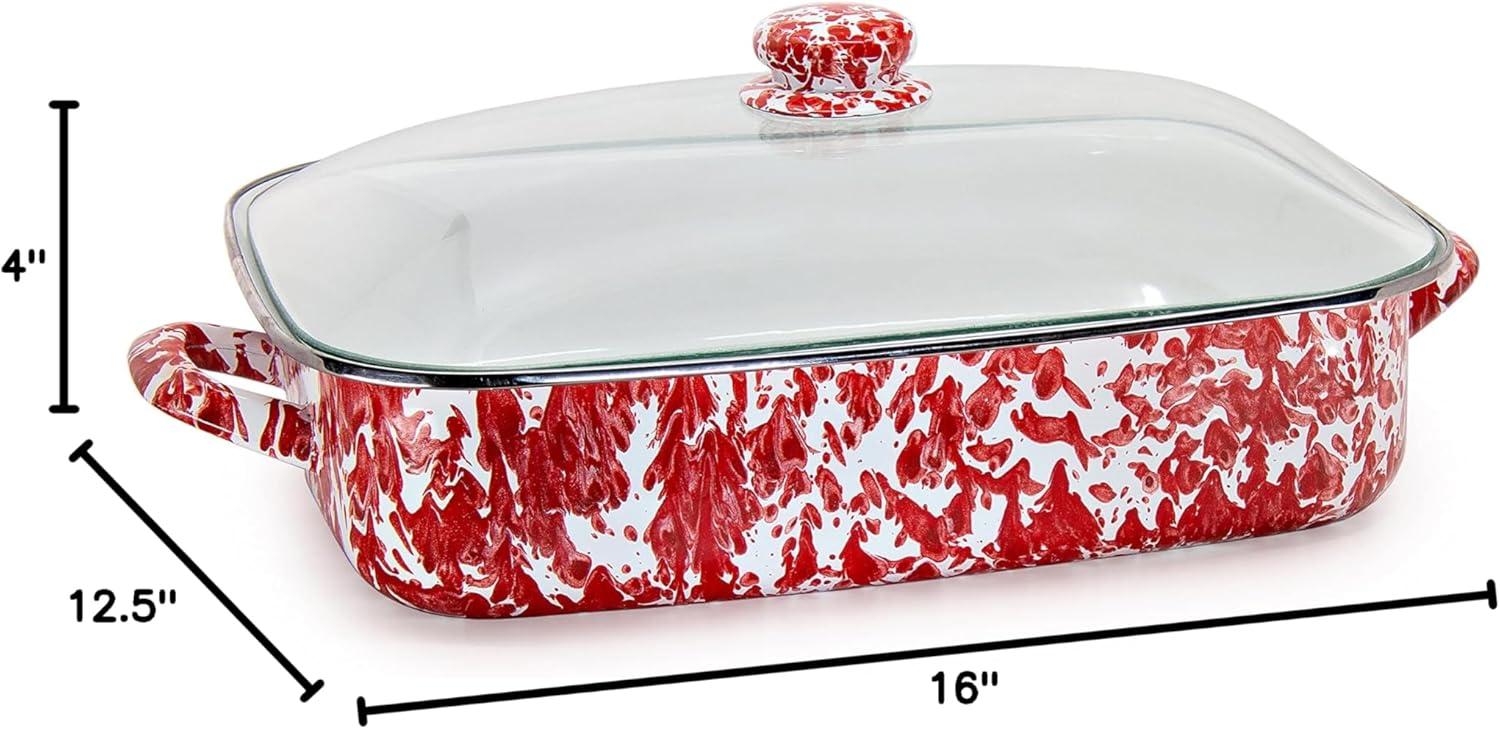 Golden Rabbit Grey Swirl Roasting Pan