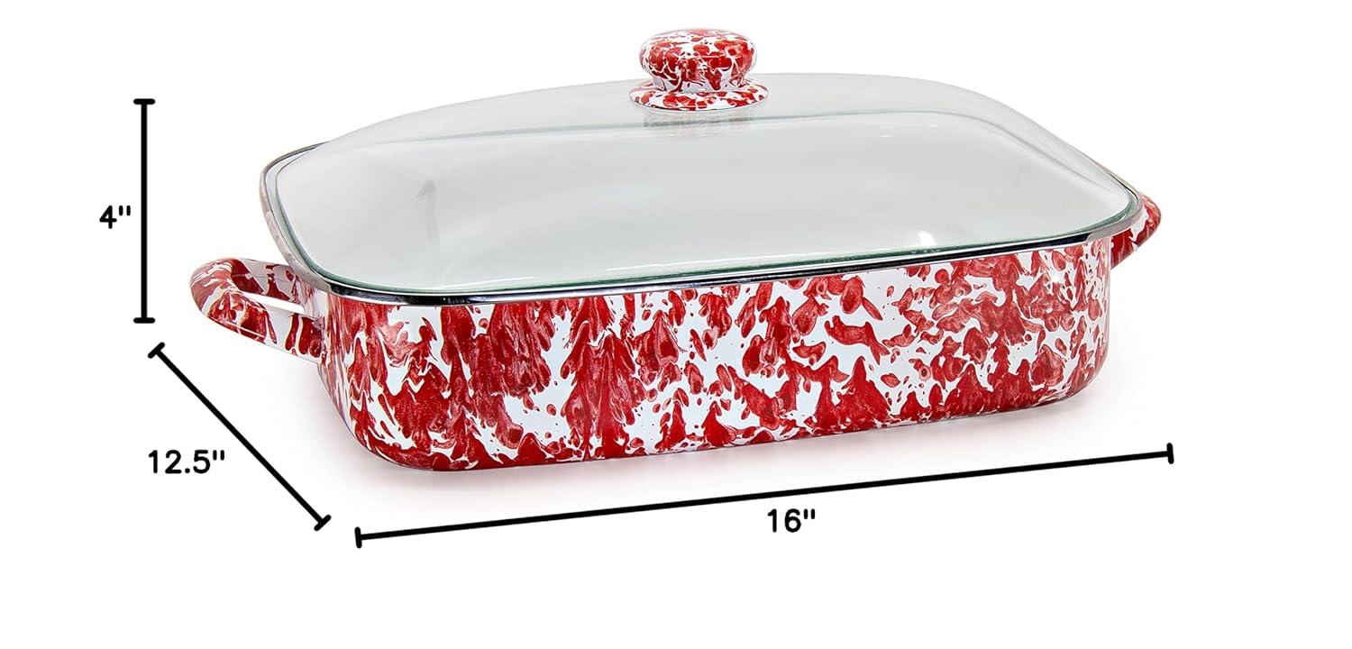 Golden Rabbit Grey Swirl Roasting Pan