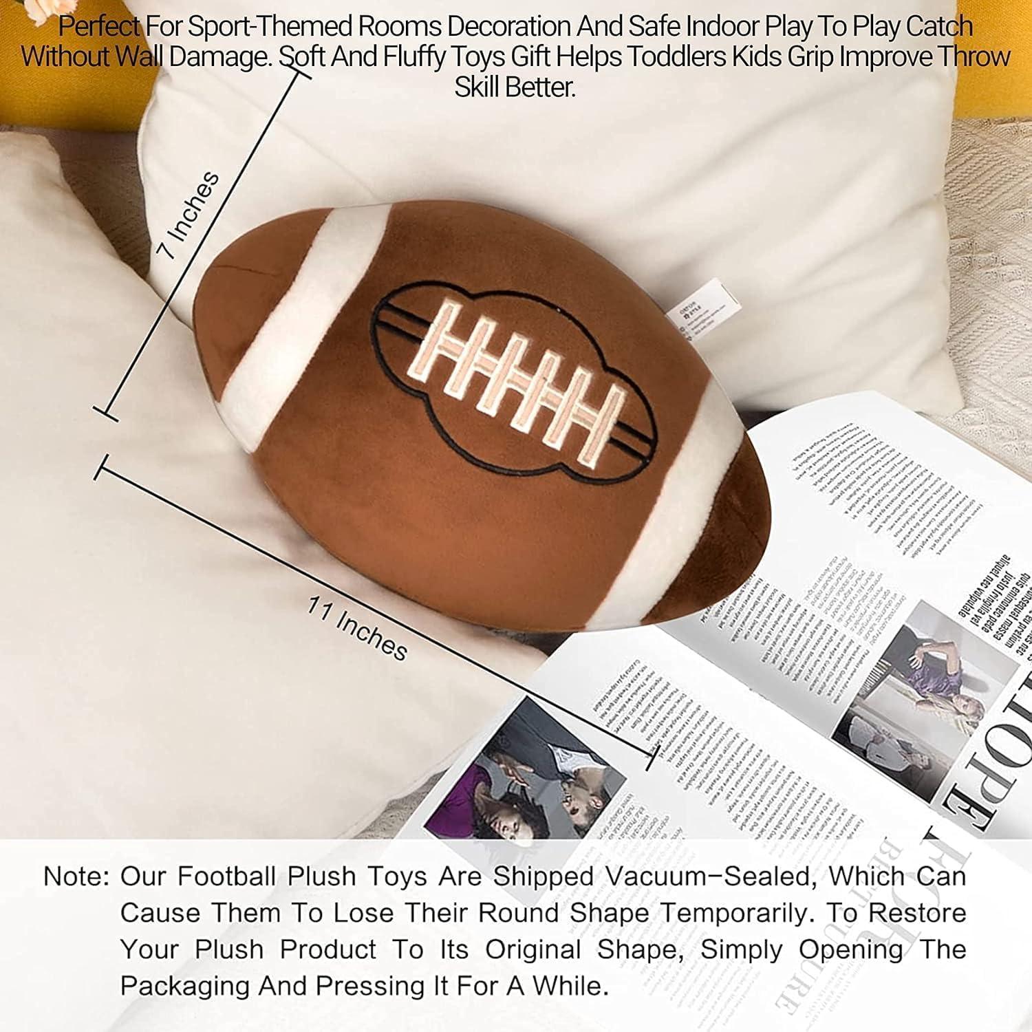 CatchStar Baby Football Plush Toys: Boy Stuffed Sports Throw Pillows Stuff Balls