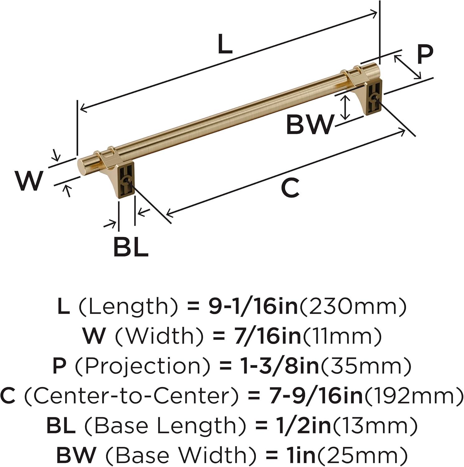 Davenport 7-9/16 inch (192mm) Center-to-Center