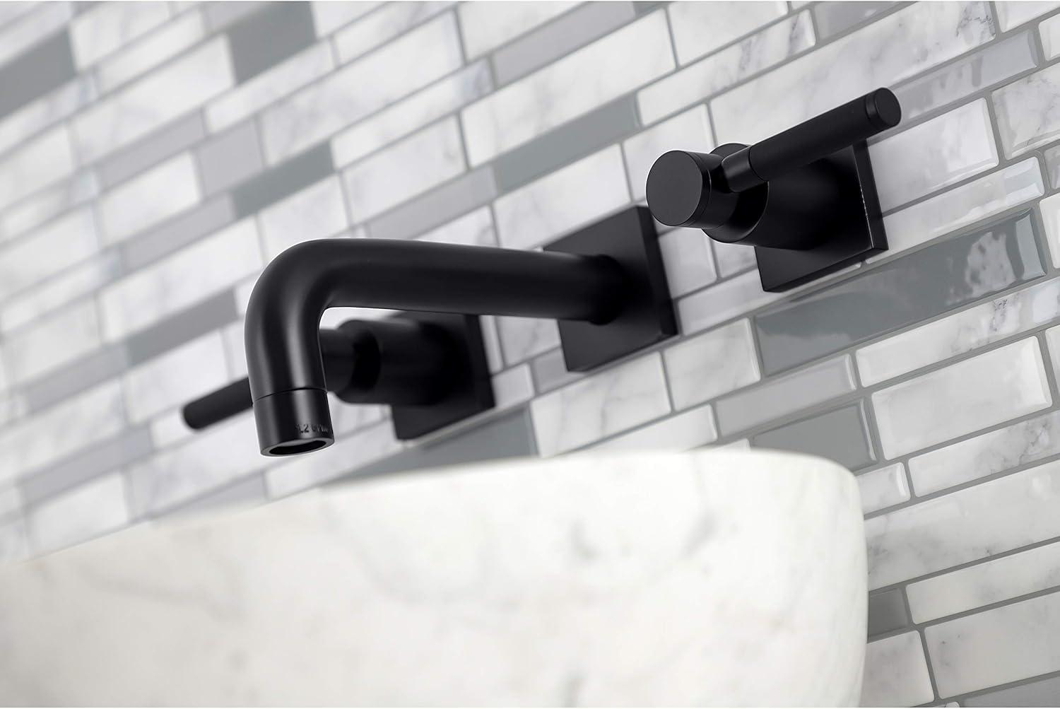 Kingston Brass Kaiser Two-Handle 3-Hole Wall Mount Bathroom Faucet
