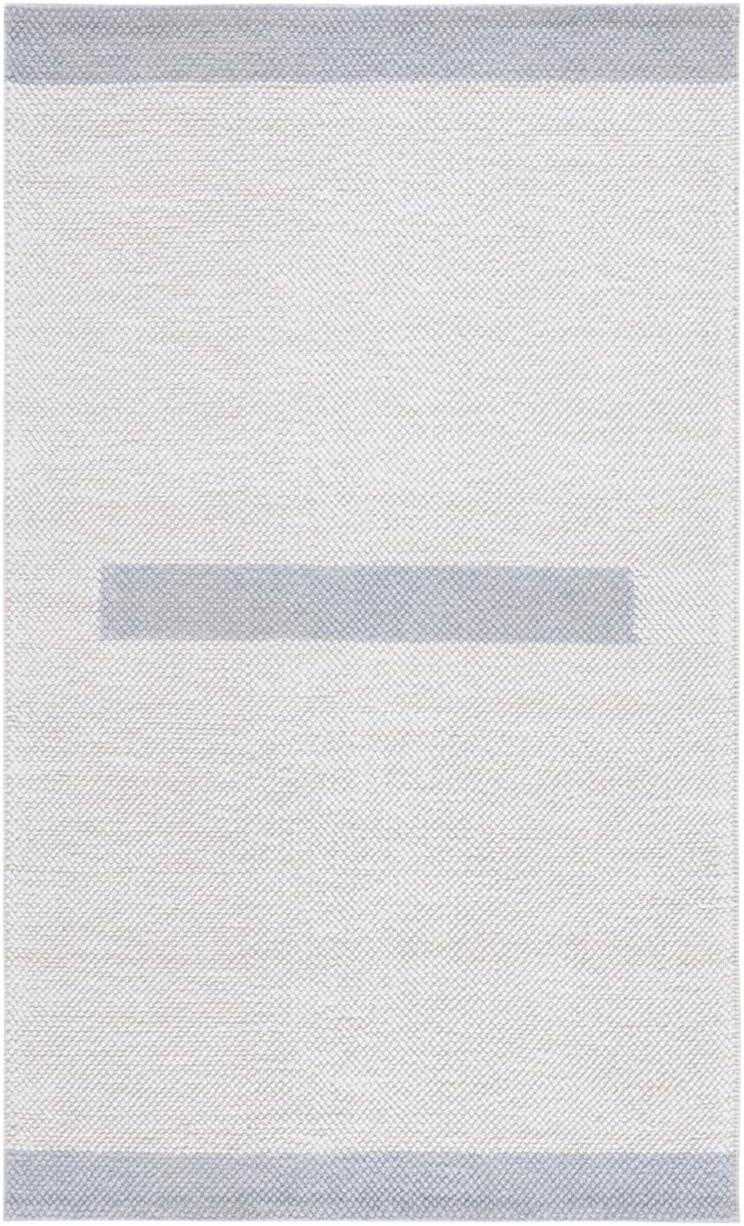Natura NAT324 Flat Weave Indoor Area Rug - Ivory/Light Blue - 5'x8' - Safavieh