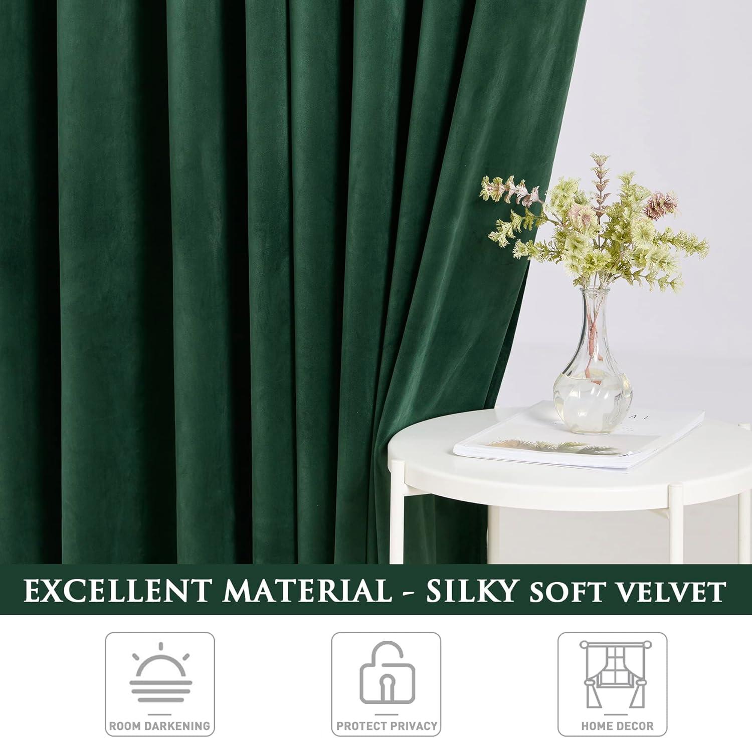 Mellany Velvet Blackout Curtain Panel Pair