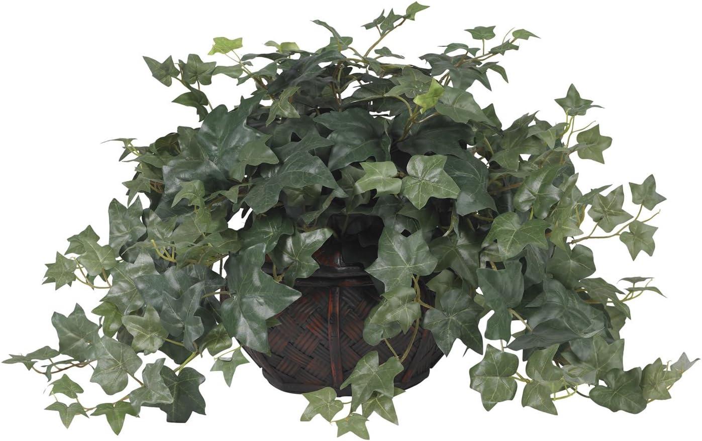 Nearly Natural Puff Ivy with Vase Silk Plant