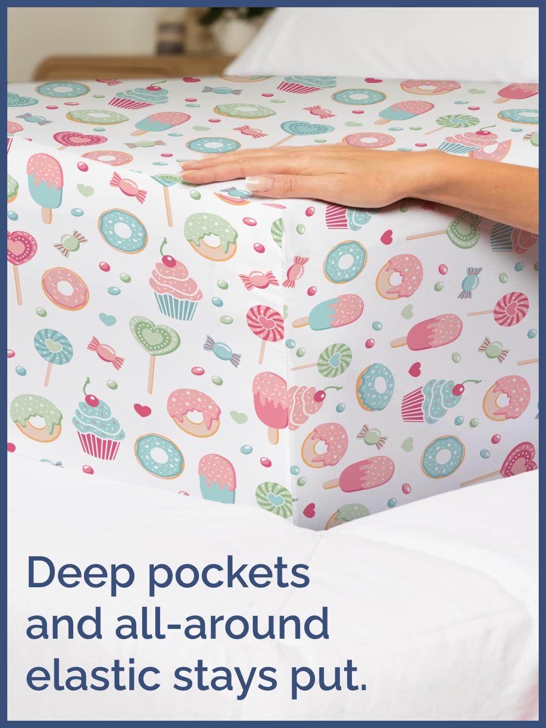 CGK Linens 4 Piece Kids Microfiber Sheet Set - Wrinkle Free - Cute, Cozy, Soft