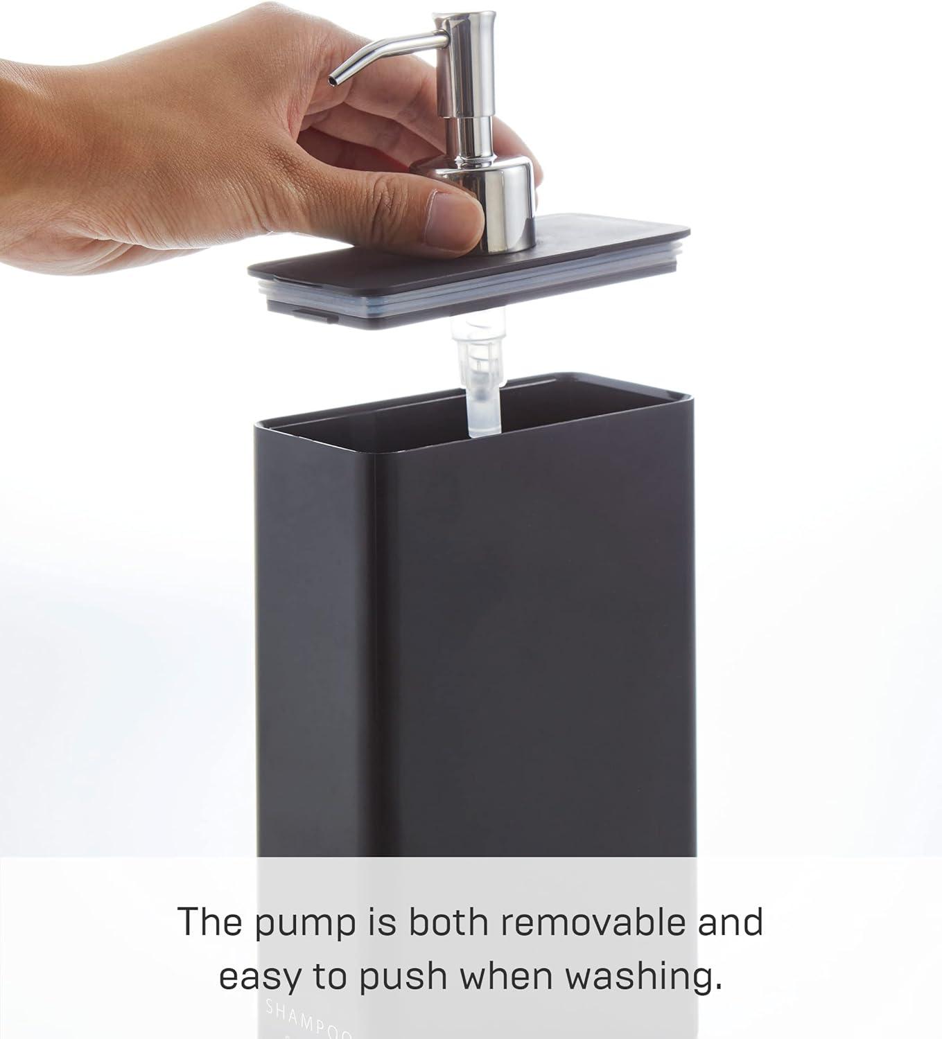 Black Rectangular ABS Resin Body Soap Dispenser