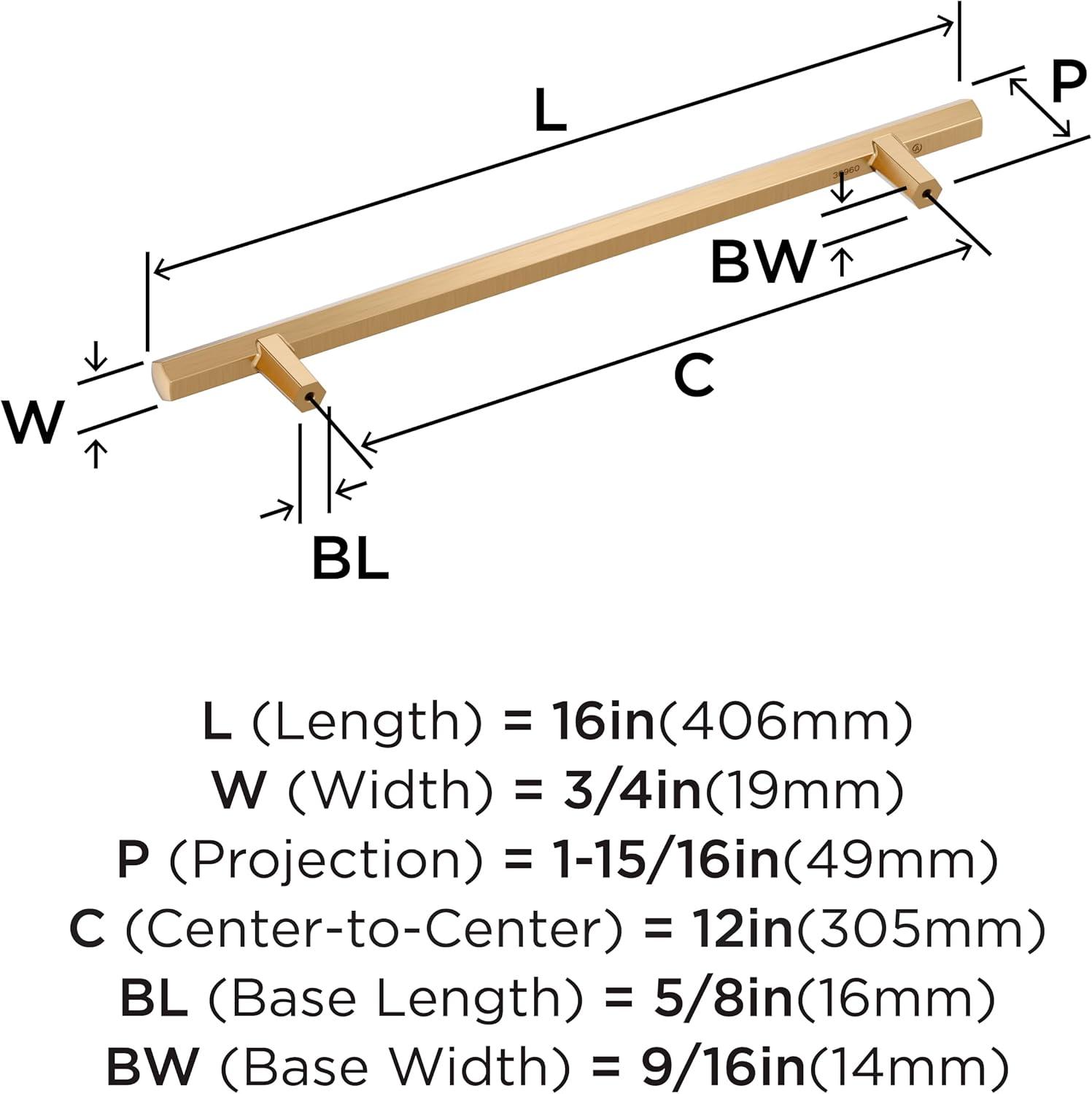 Caliber 12 inch (305mm) Center-to-Center