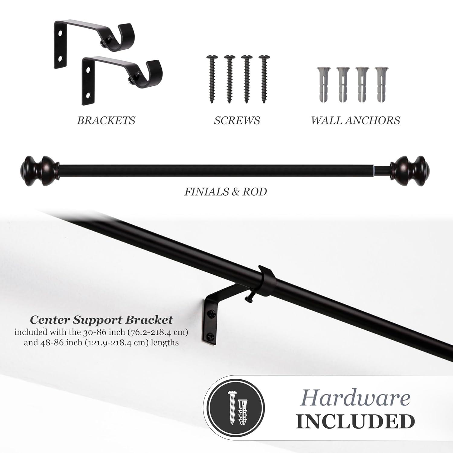 Kenney Berkley Kenney Kendall 5/8" Standard Decorative Window Curtain Rod
