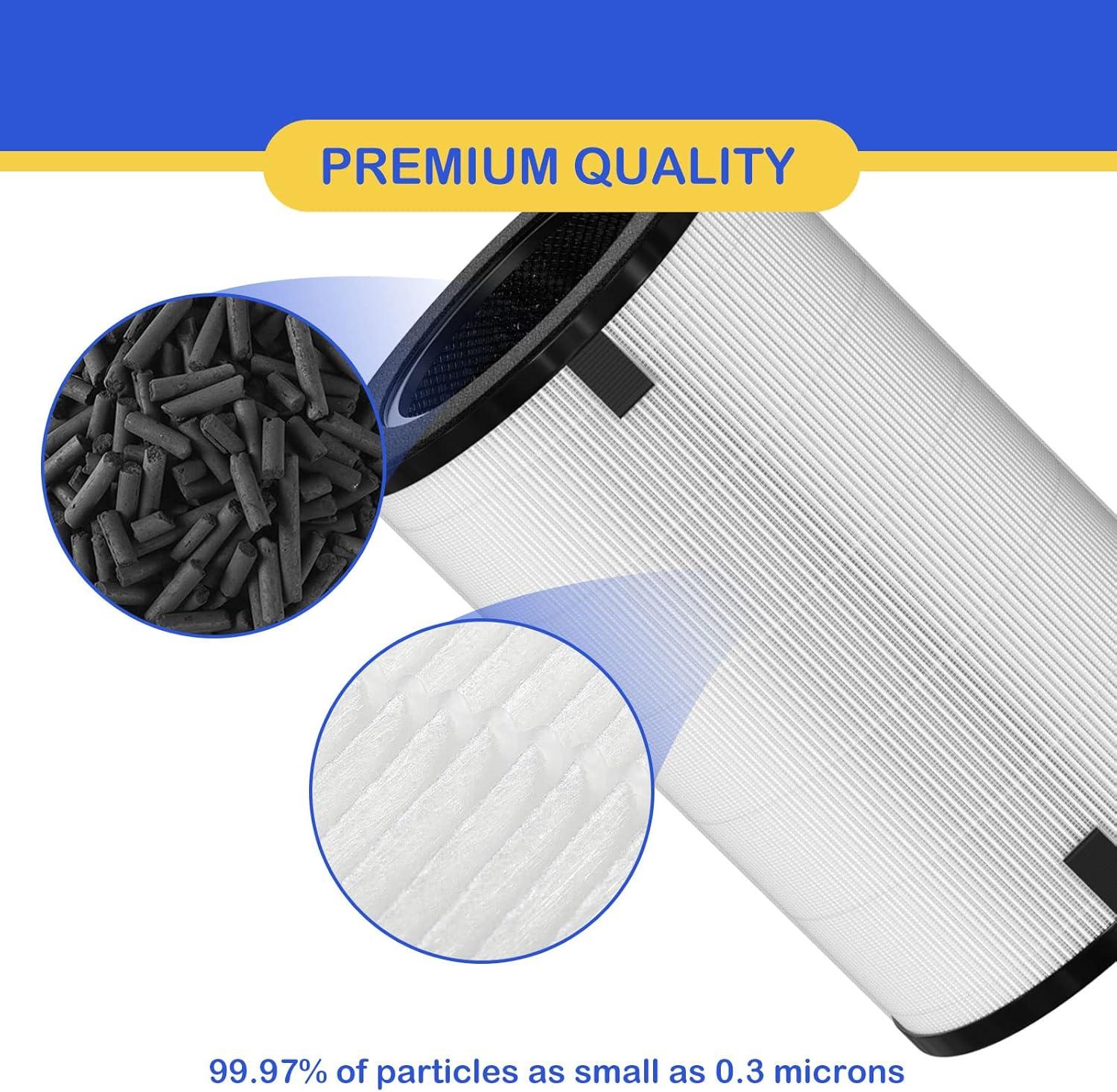 Compact White and Black HEPA Air Purifier Filter