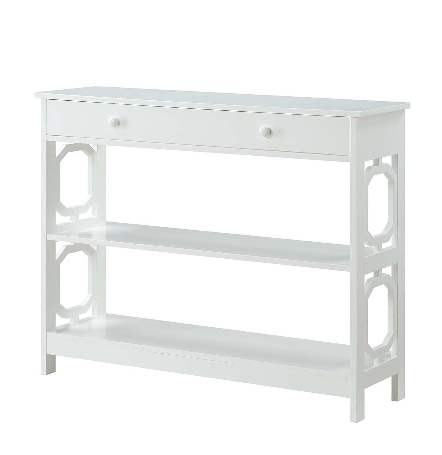 Omega 1 Drawer Console Table with Shelves