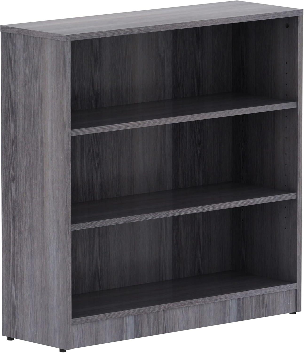 Weathered Charcoal Laminate 3 Shelf-Bookcase