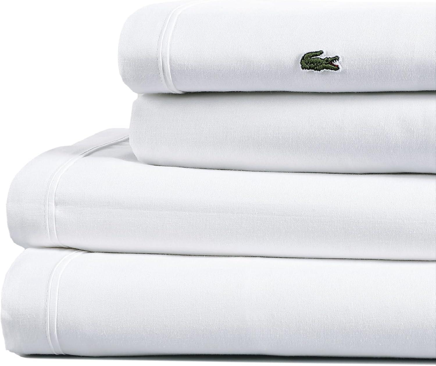Lacoste Lacoste Cotton Percale 200 Thread Count 100% Cotton Sheet Set