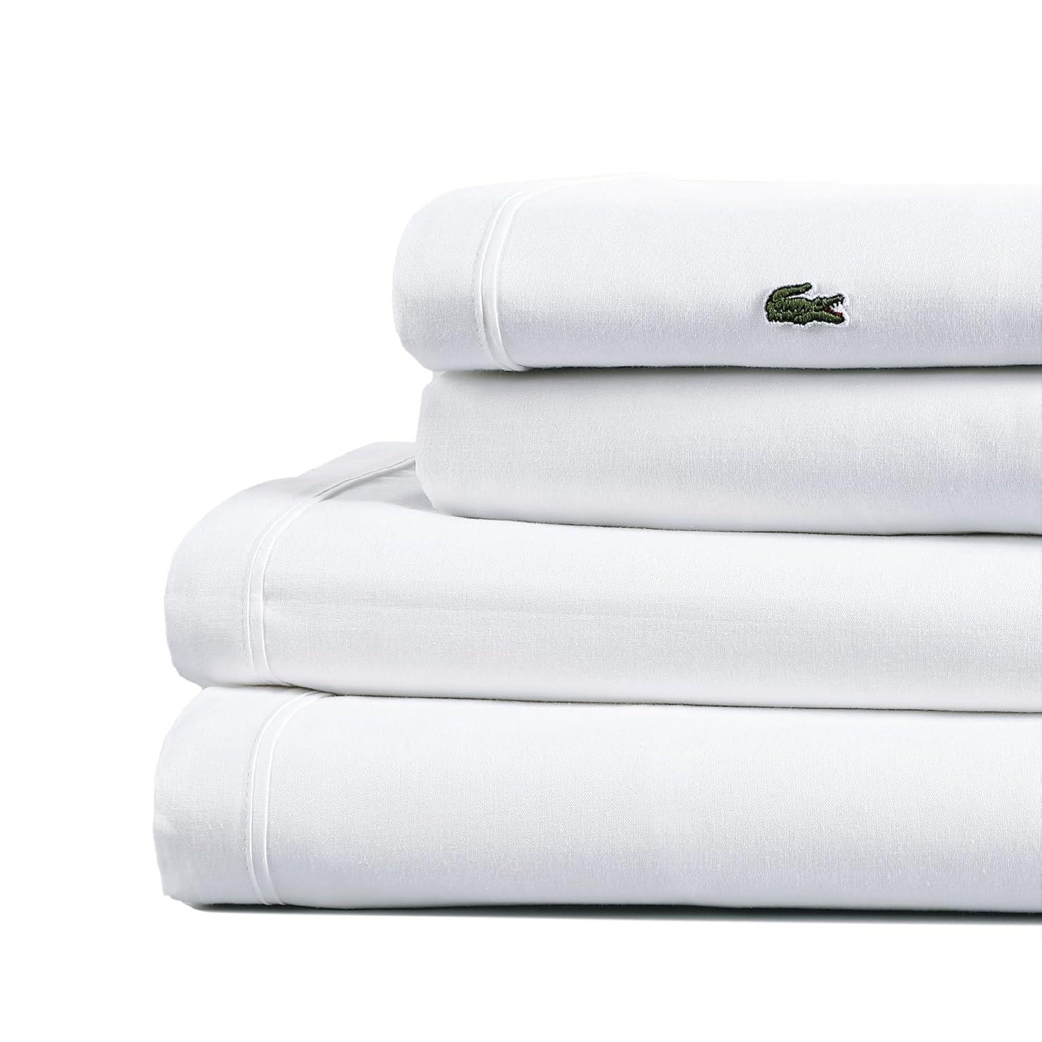 Lacoste Lacoste Cotton Percale 200 Thread Count 100% Cotton Sheet Set