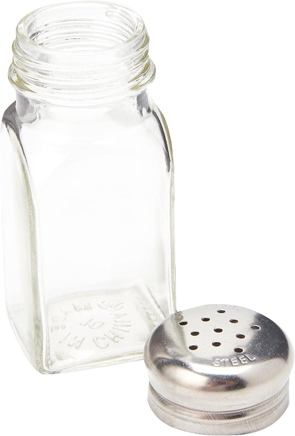 Clear Glass Salt and Pepper Shaker with Chrome Cap