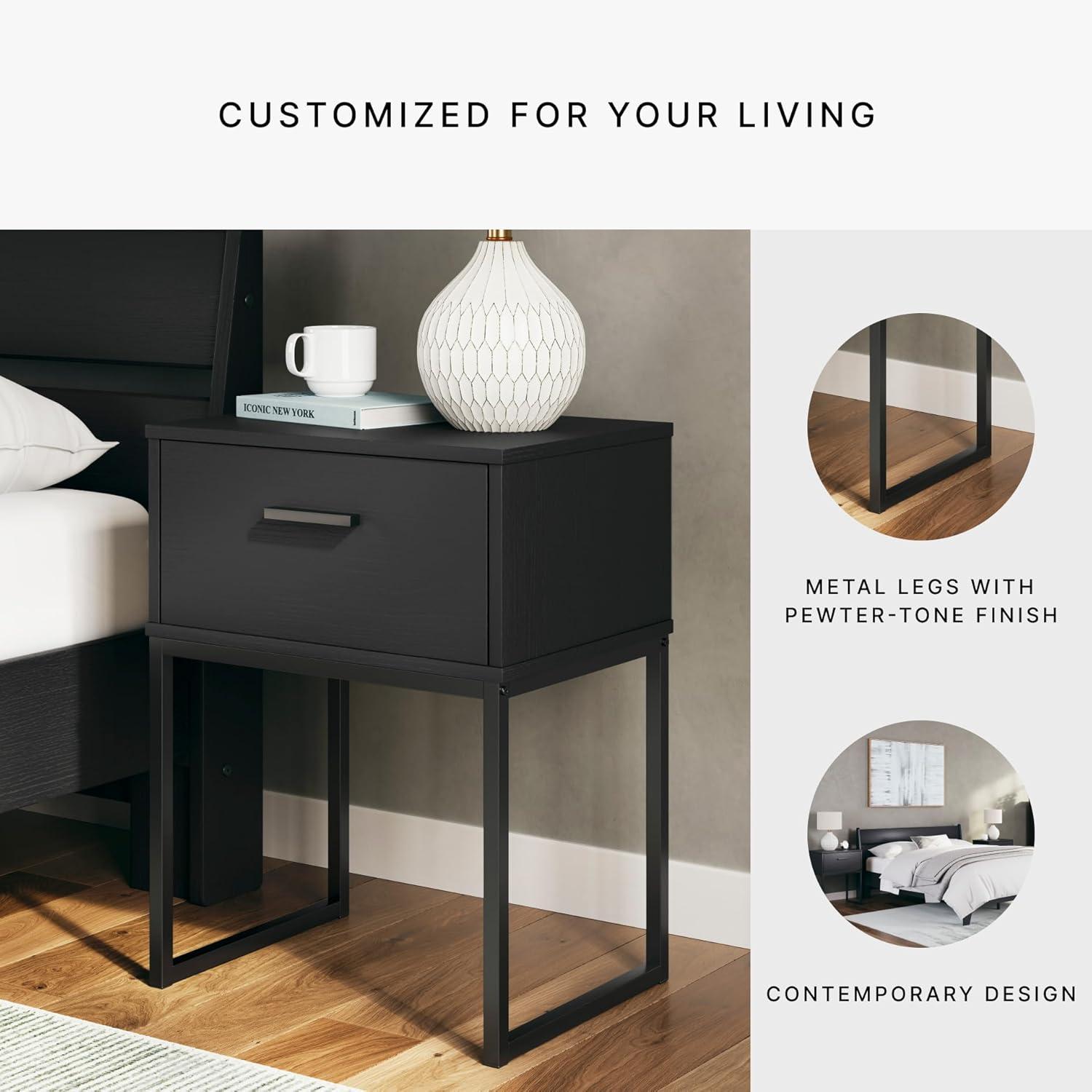 Highland Dunes Aneli 19.63'' W Metal Nightstand