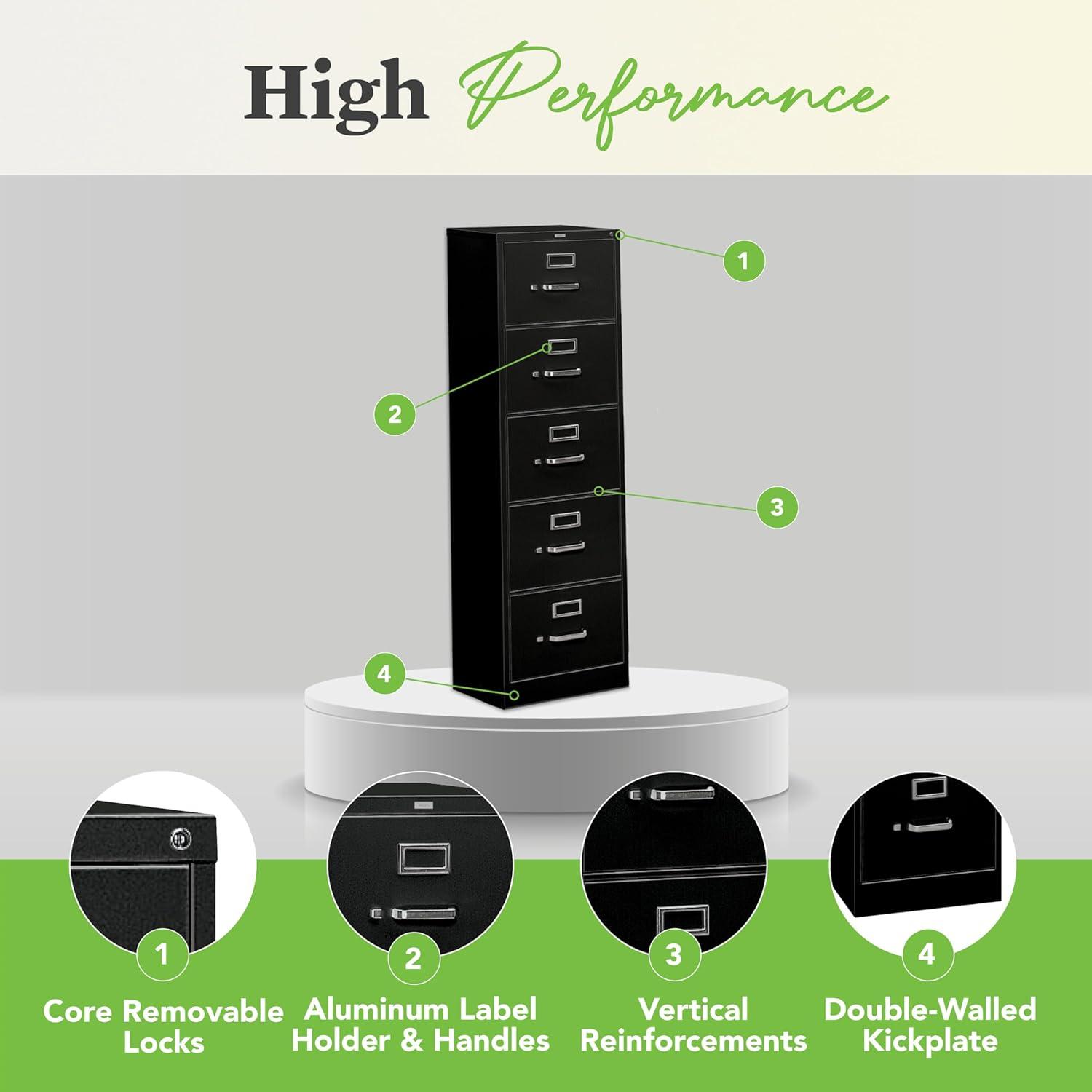 310 Series 5-Drawer Vertical Filing Cabinet