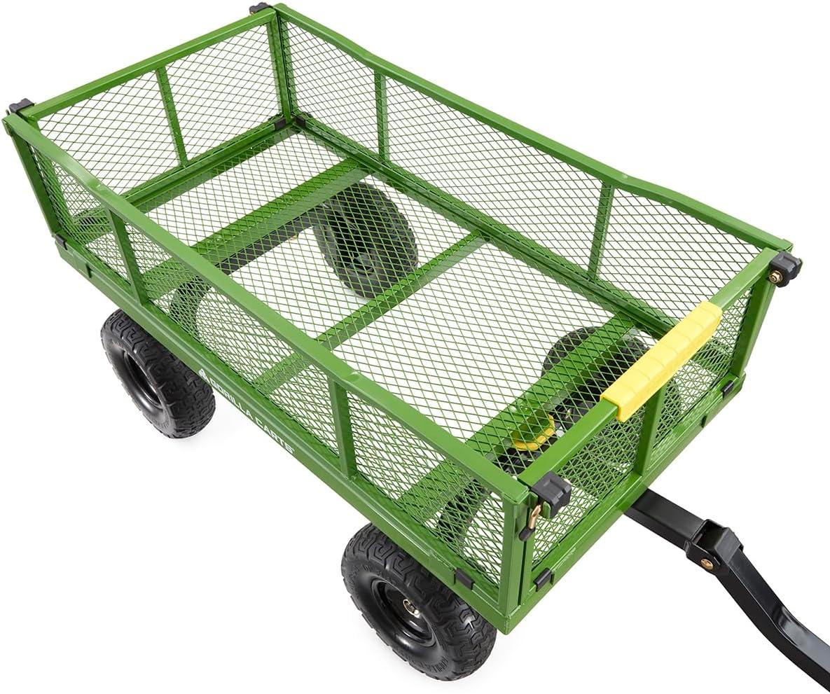 Gorilla Carts GOR400 400-lb. Steel Mesh Garden Cart with 10" Tires