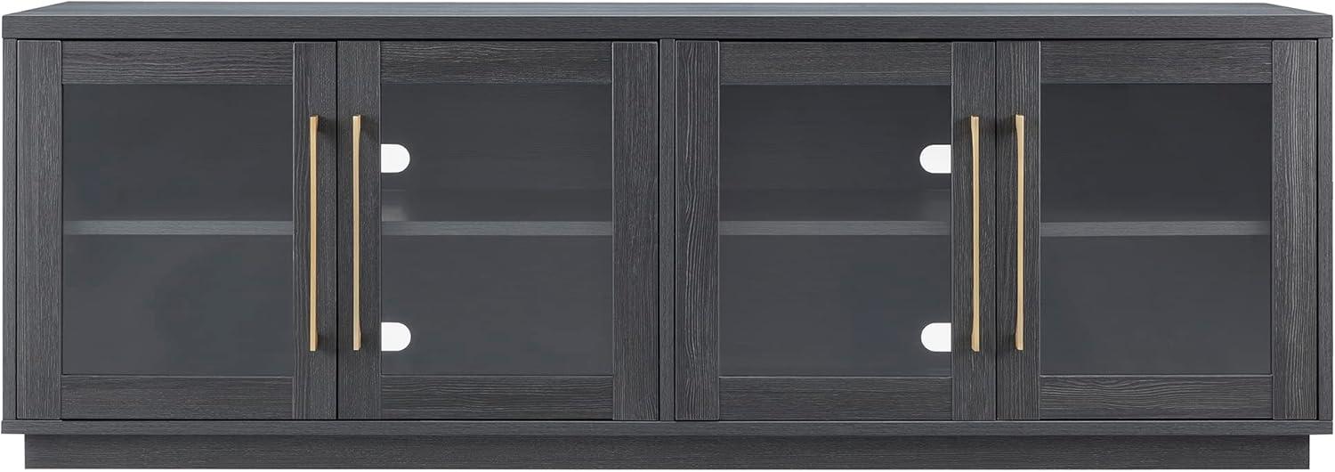 Evelyn&Zoe Donovan Rectangular TV Stand for TV's up to 75", Charcoal Gray