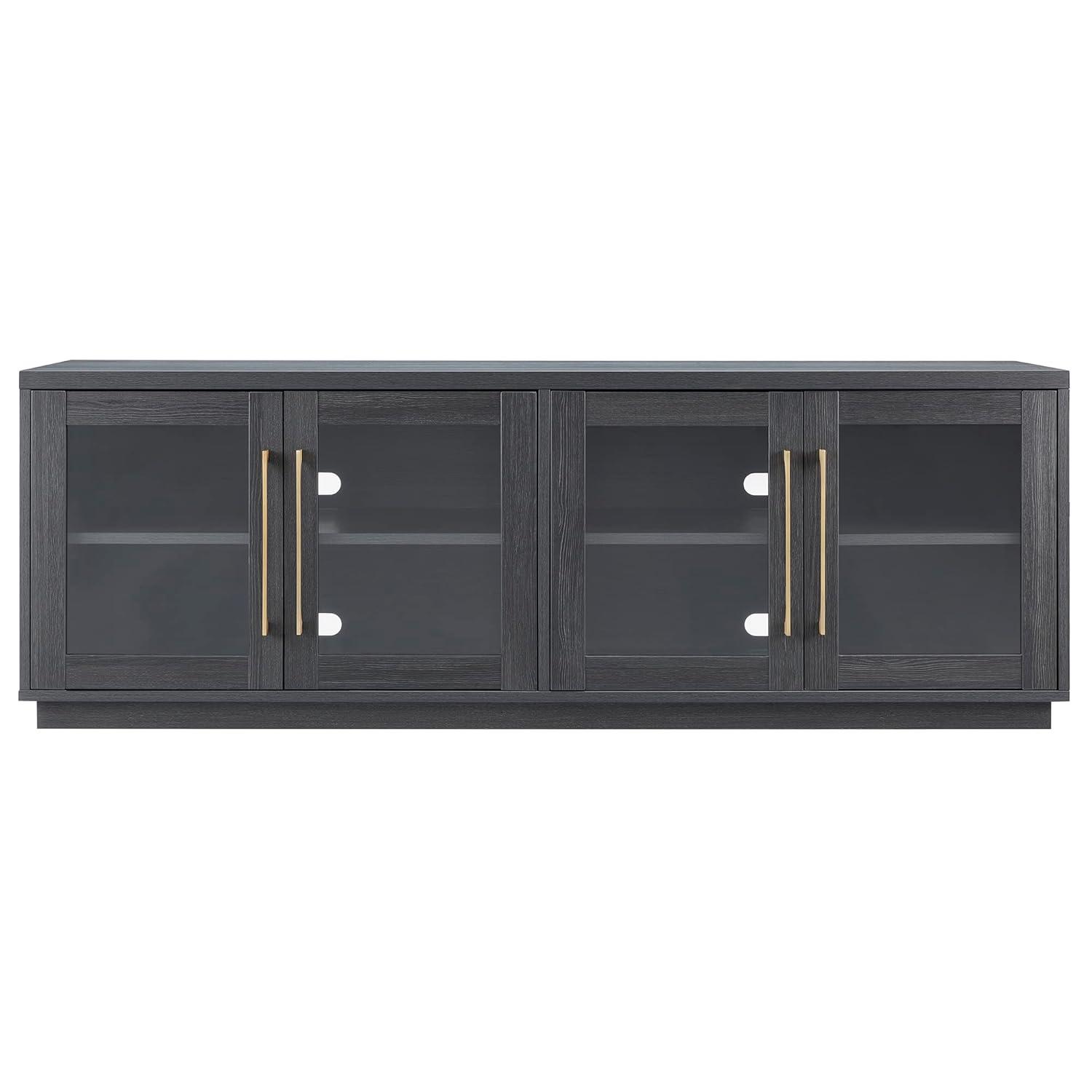 Evelyn&Zoe Donovan Rectangular TV Stand for TV's up to 75", Charcoal Gray