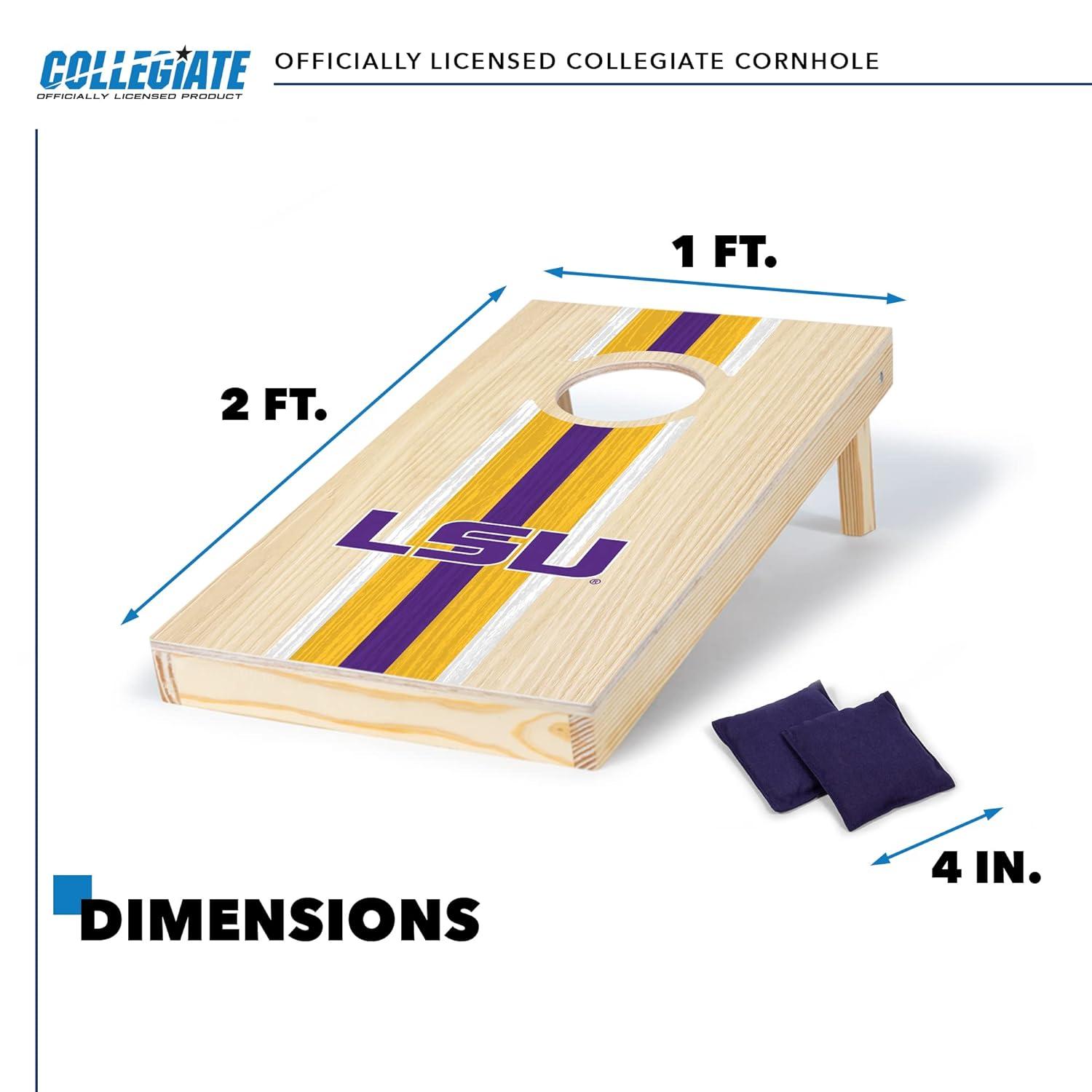 NCAA LSU Tigers 1'x2' Wood Cornhole Set