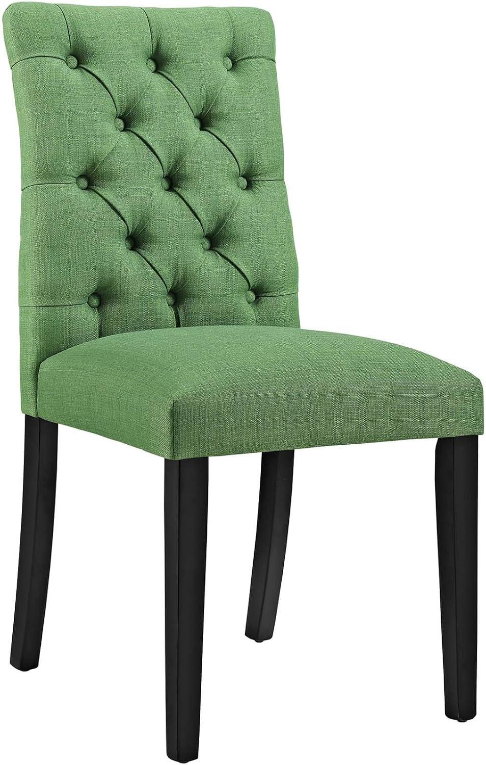 Kelly Green Tufted Upholstered Parsons Side Chair