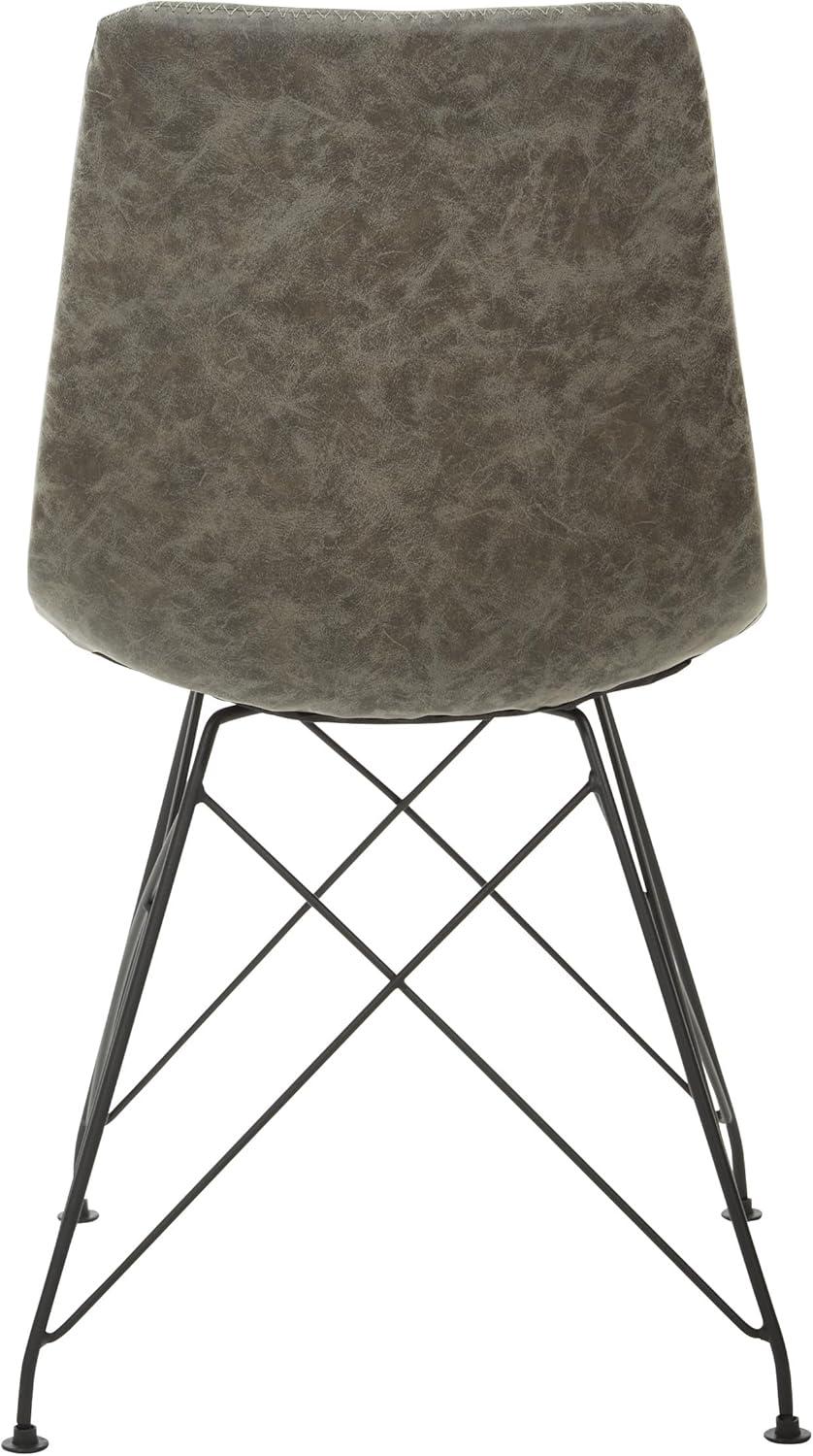 Trenton Chair in Sand Brown Faux Leather 2 Pack